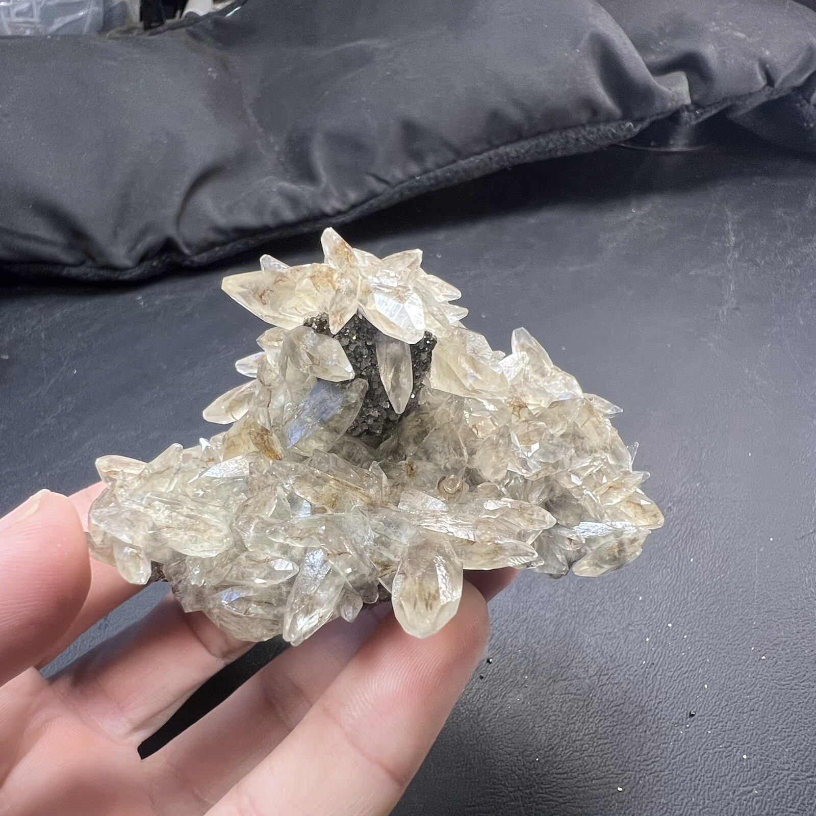 Calcite Crystal with Chalcopyrite Dolomite Matrix / Missouri