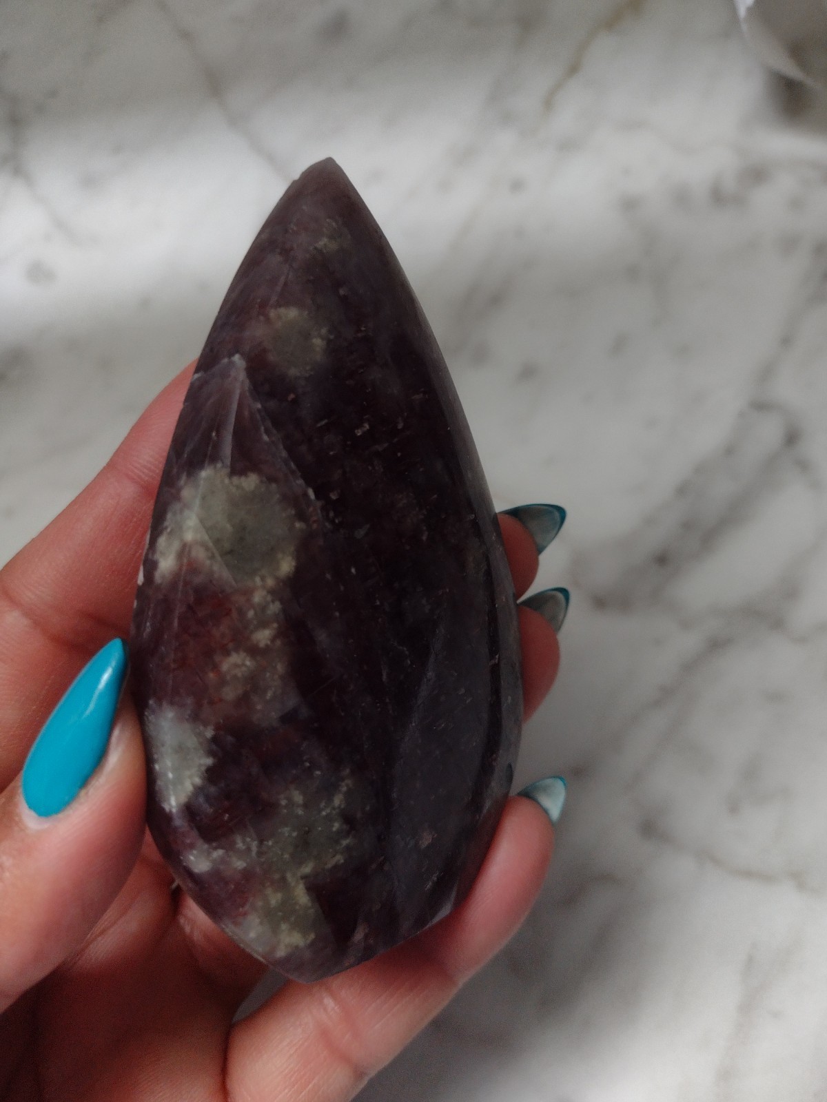 Bloodshot Iolite With Sunstone Teardrop Sun Stone Free Form Crystal Stone C
