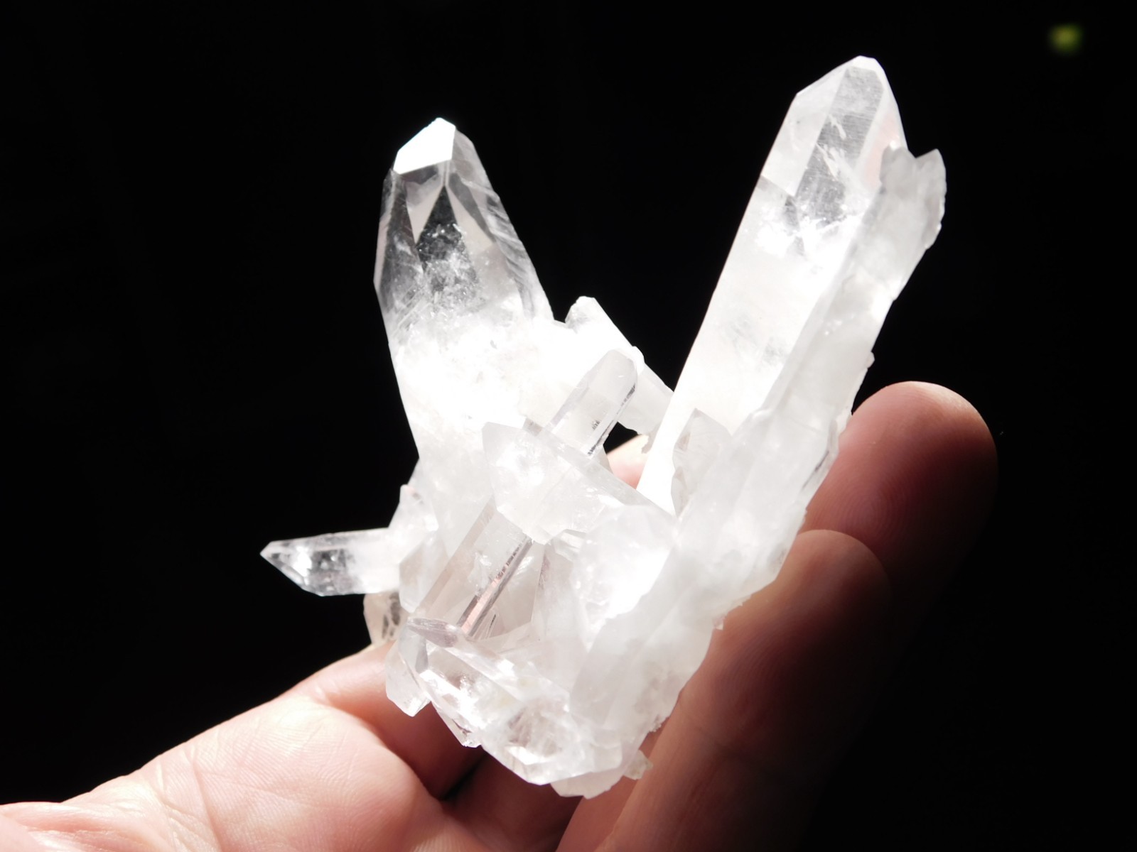 Larger! VERY TRANSLUCENT Quartz Crystal Cluster Collier Creek ARKANSAS 150gr