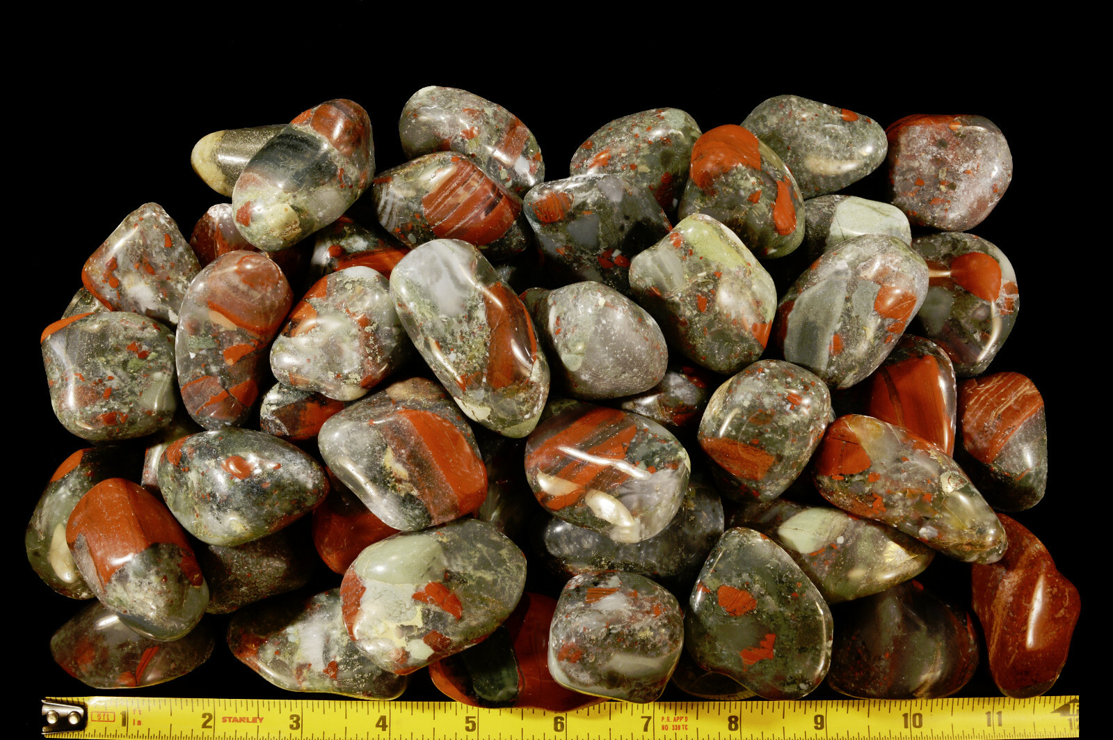 BLOODSTONE Tumbled 1 3/4″ Polished Rocks and Minerals Chakra Healing Crystal
