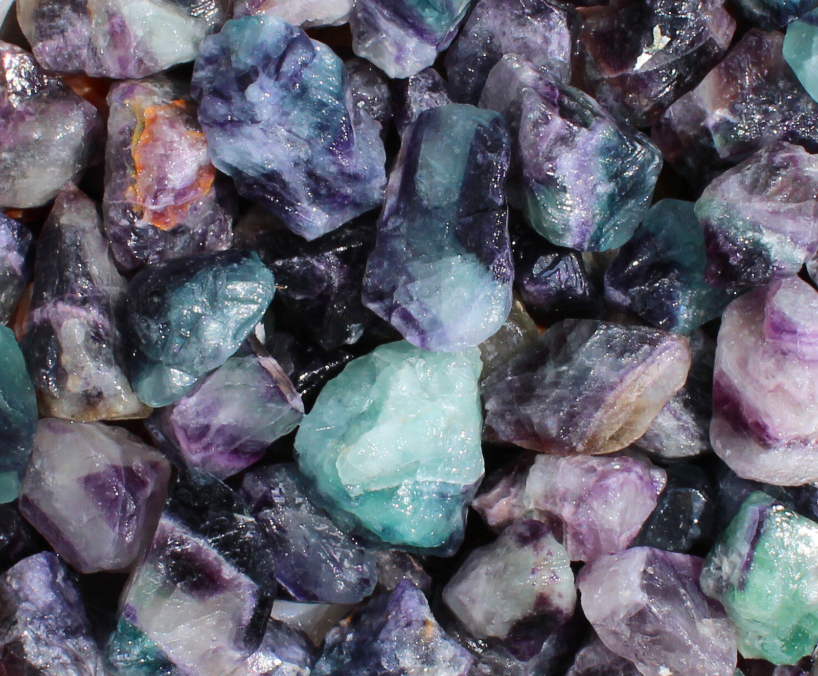 Rainbow Fluorite – Rough Rocks for Tumbling – Bulk Wholesale options