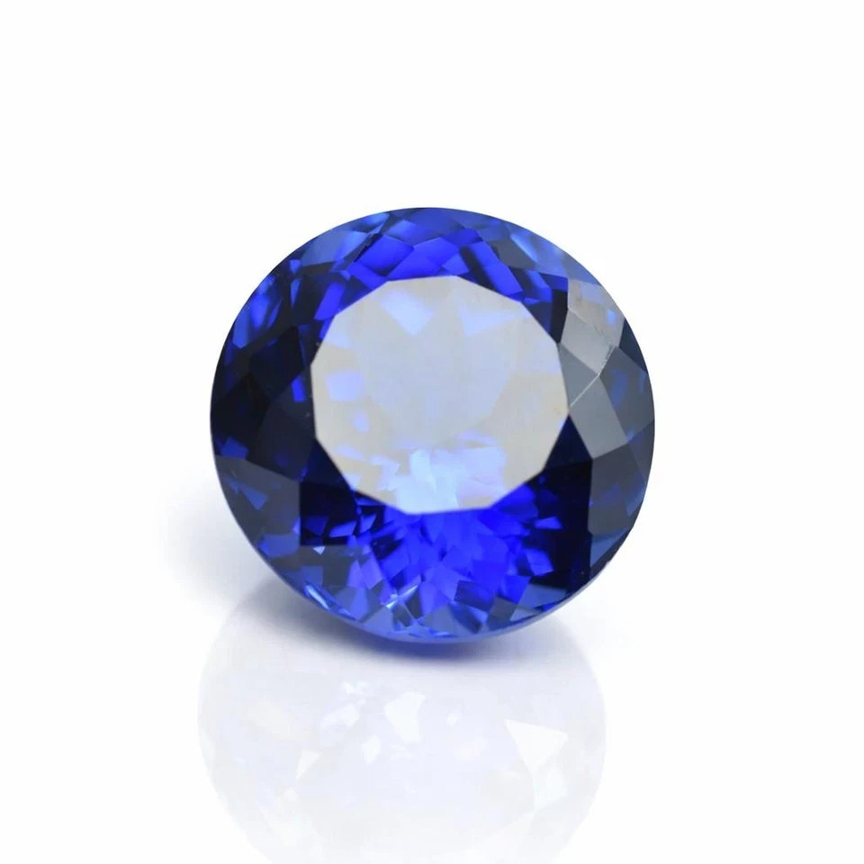 10 Ct+ Natural Flawless Blue Sapphire Round Cut Certified Loose Gemstone