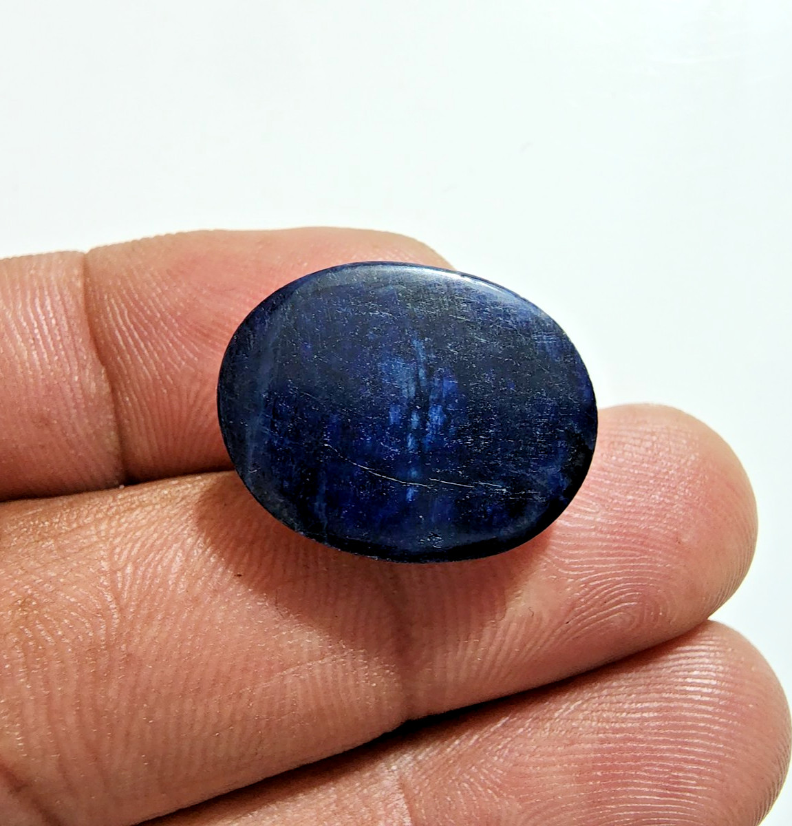 31 Crt Excellent AAA+ Madagascar Dark Blue Sapphire Cabochon Oval Shape Gemstone