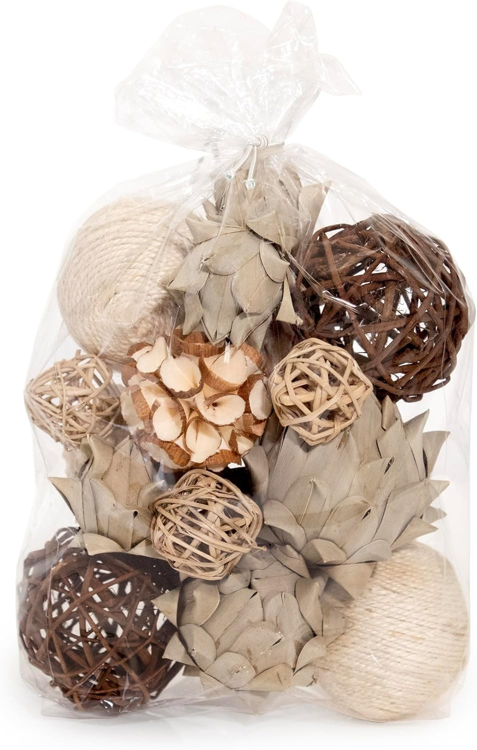 ANDALUCA Decorative Balls Bag Bowl Filler Home Decor (Artichoke) Beige
