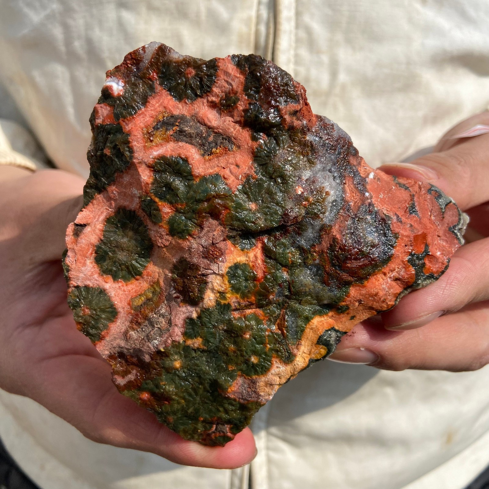 0.9lb Natural colourful ocean jasper raw stone crystal rough mineral specimen