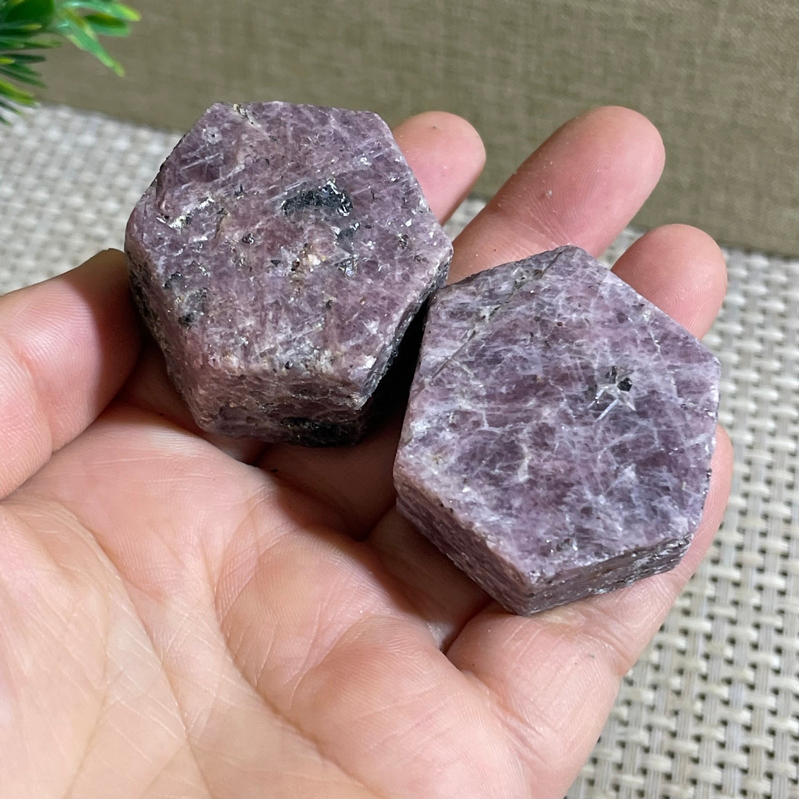 170g Red Corundum Ruby Rough Mineral Specimen reiki Healing 2pcs