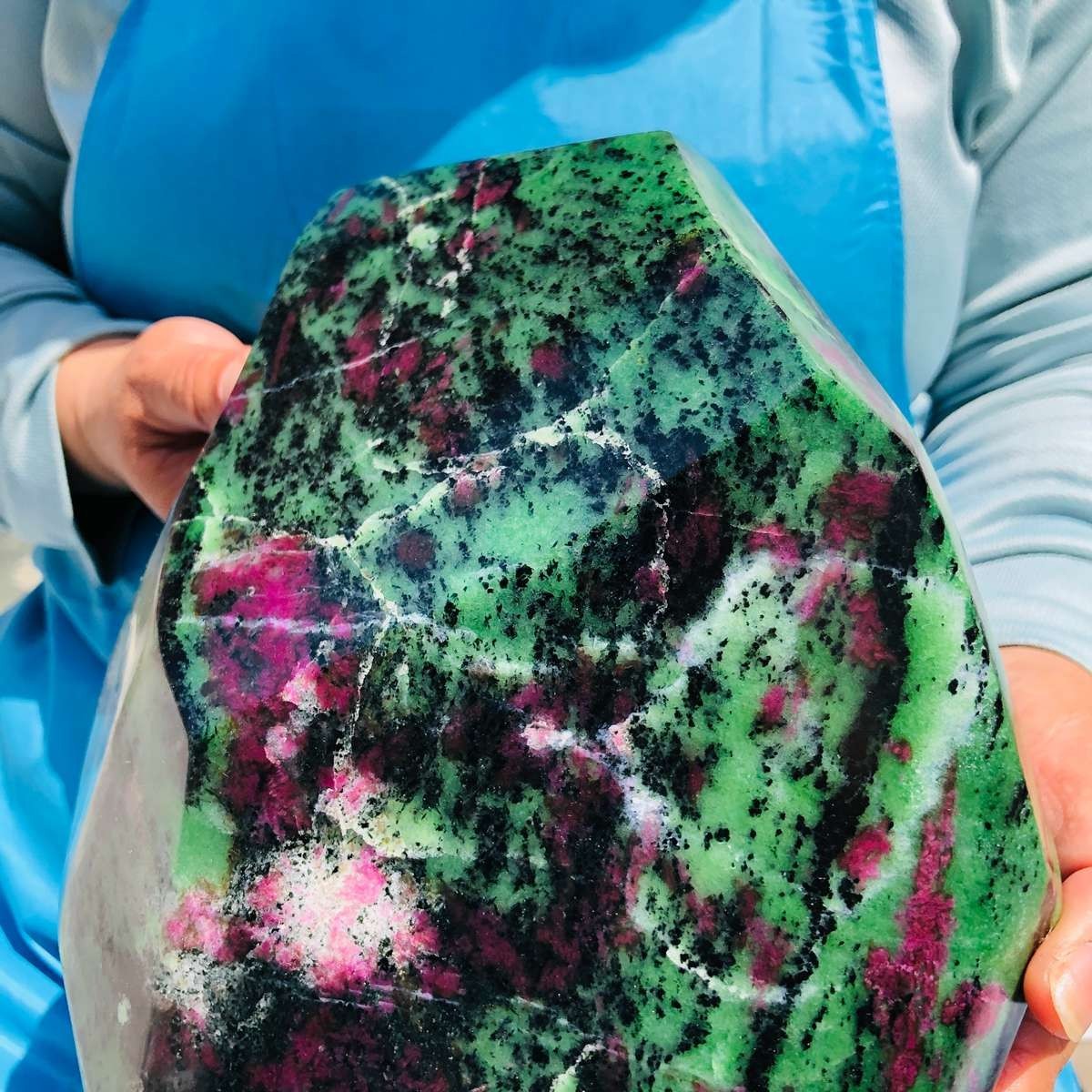 13.59LB Natural crystal Red-Green Ruby Zoisite Specimen reiki Healing