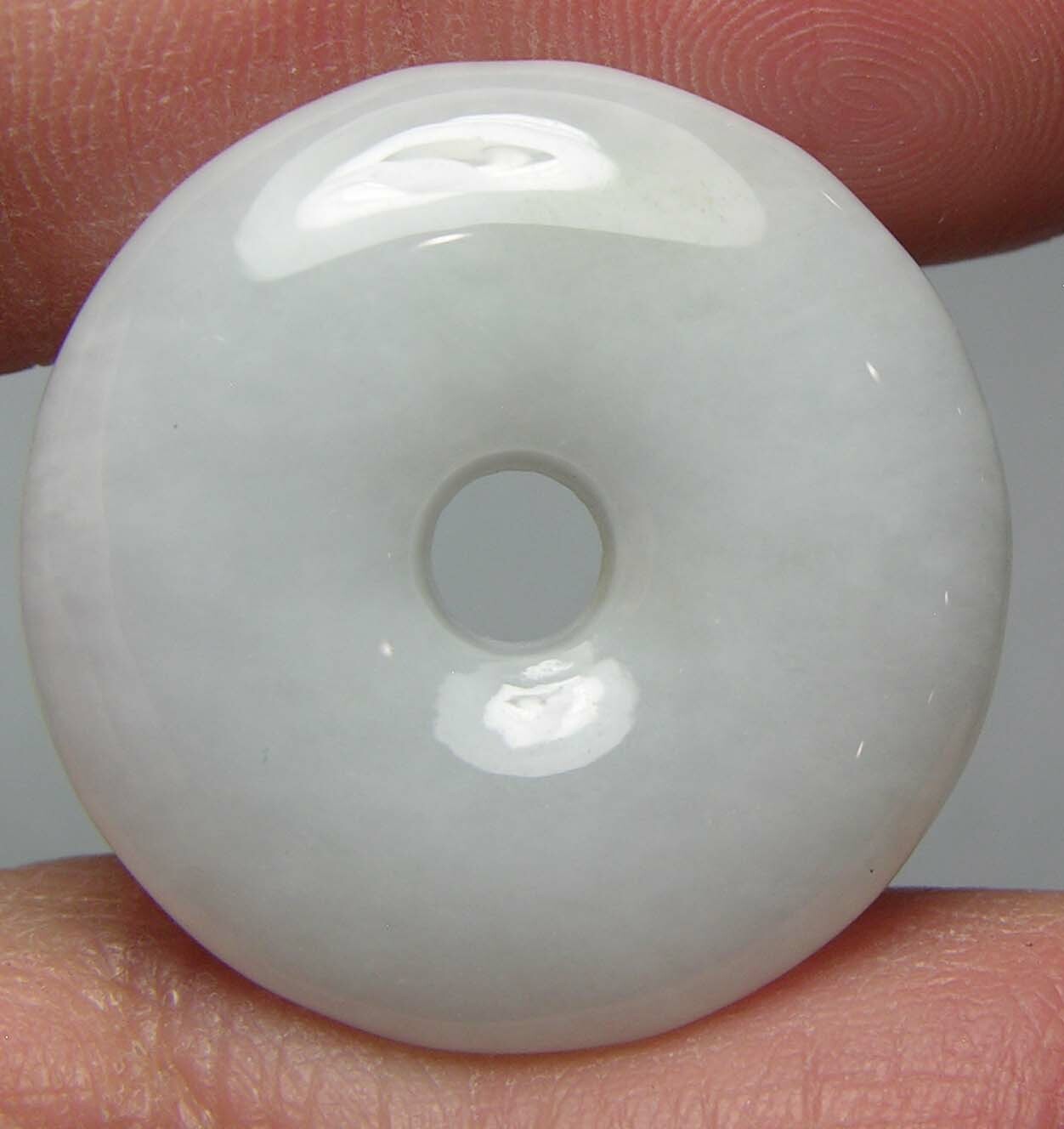 #14 100% Natural 38.00ct Untreated Lavender Jade Donut Shape Pendant 7.45g 25mm