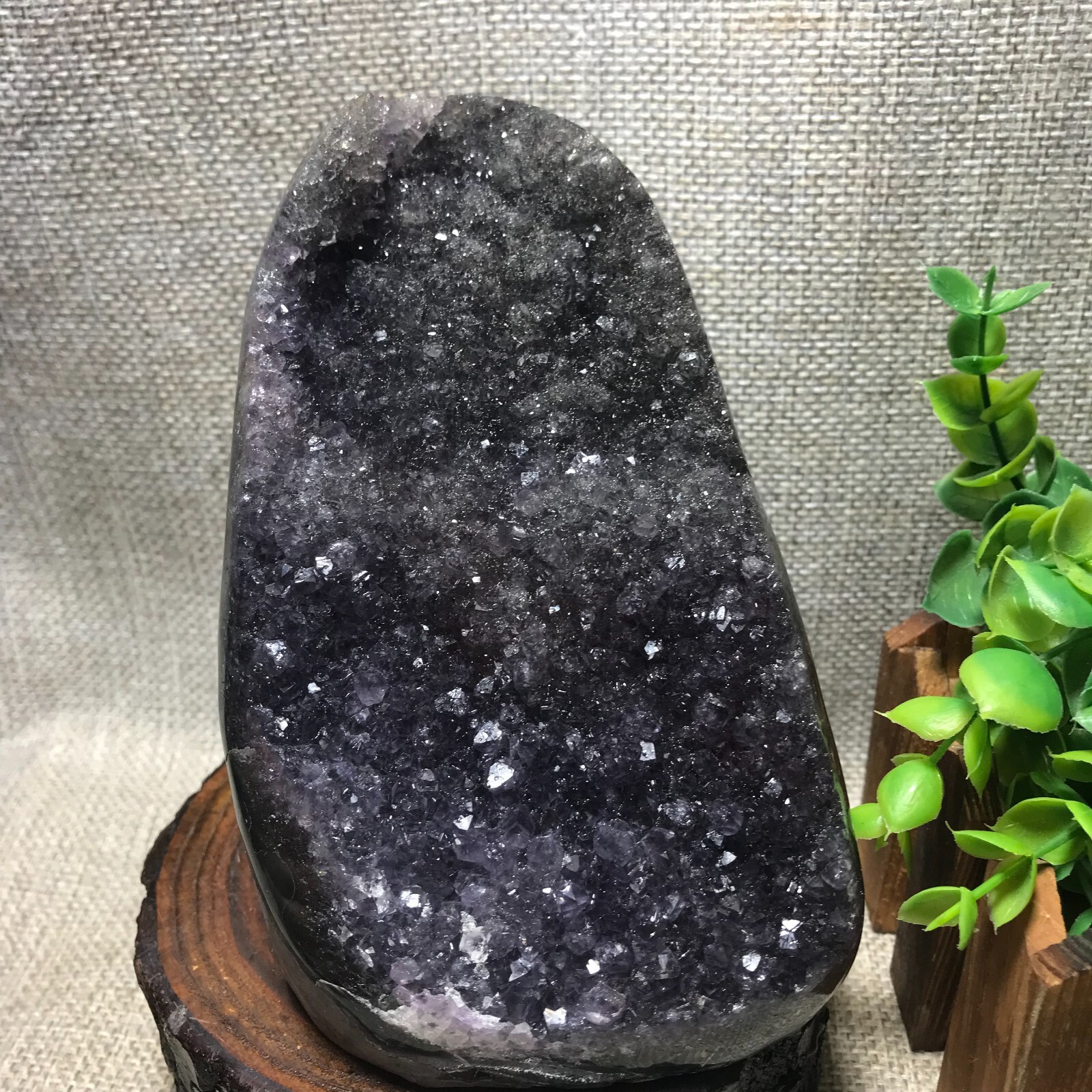 1400g Natural Amethyst Cluster Geodes Cut Base Quartz Crystal Healing 35