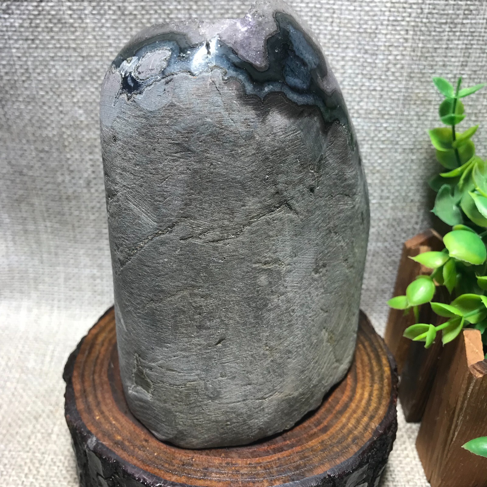 1400g Natural Amethyst Cluster Geodes Cut Base Quartz Crystal Healing 35