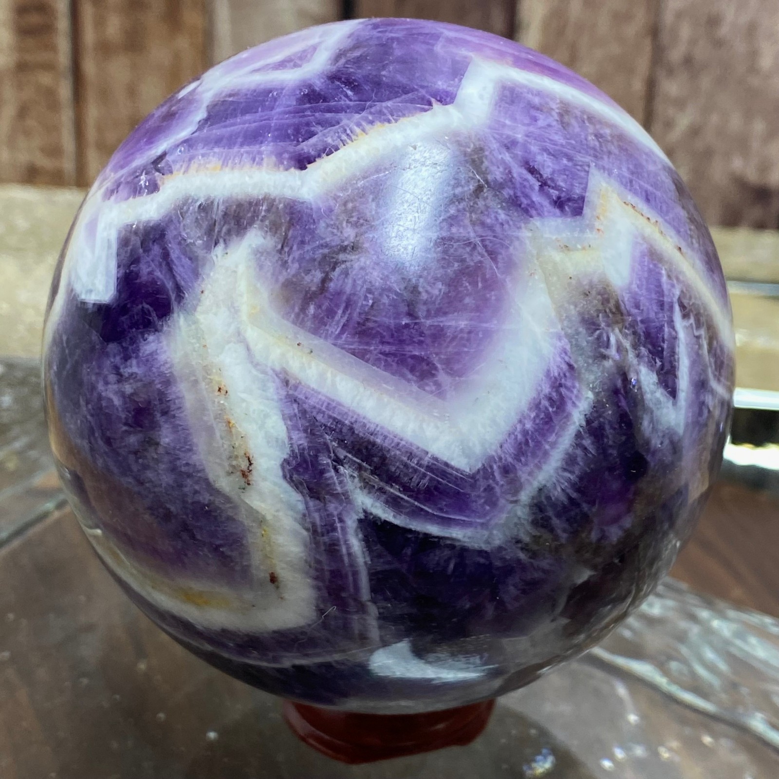 Natural Amethyst Crystal Ball Sphere Stone Reiki Chakra Meditation Decor 801 g