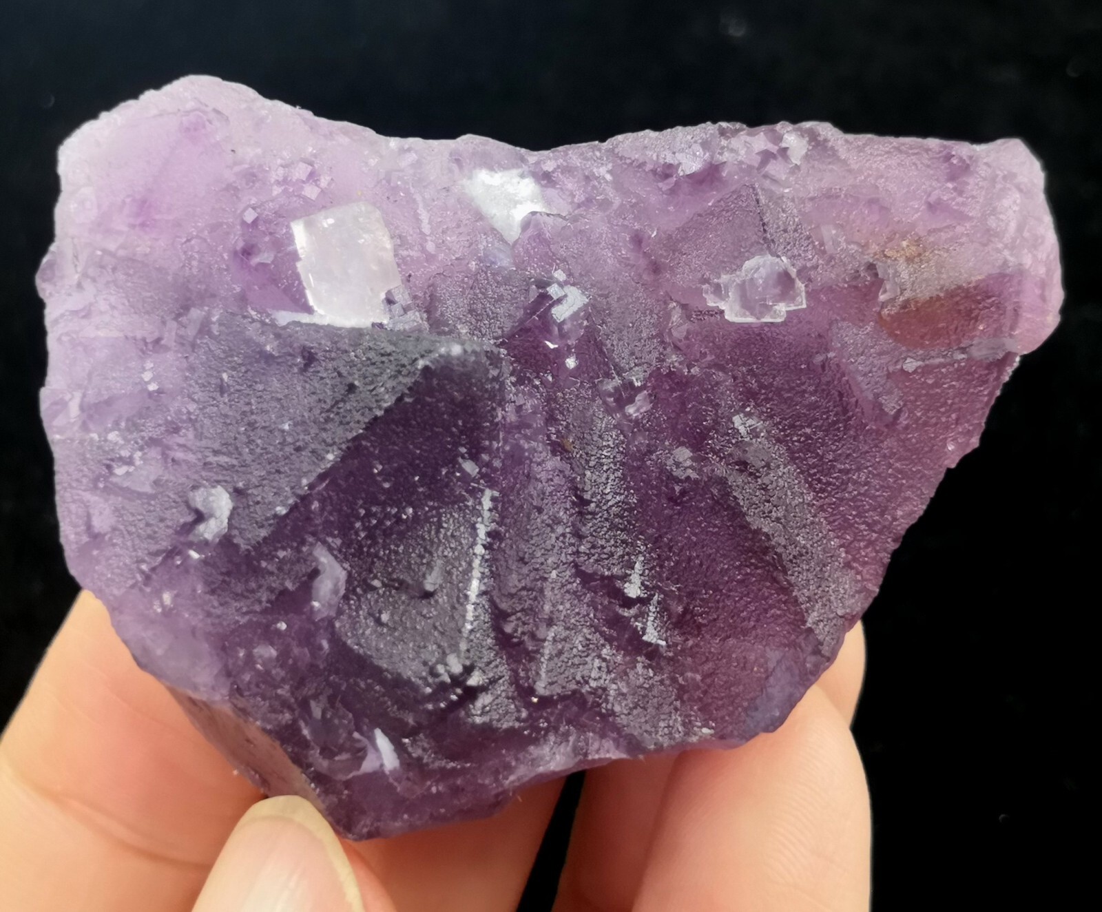 62mm 86g Two-generations Fluorite, Natural Mineral Specimen from China