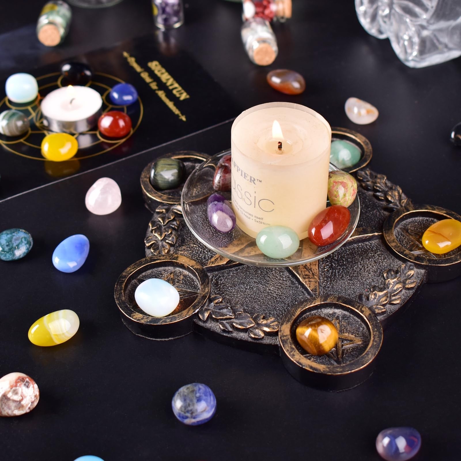 72PCS Tumbled Crystal Stones Healing Gemstone Collection Set