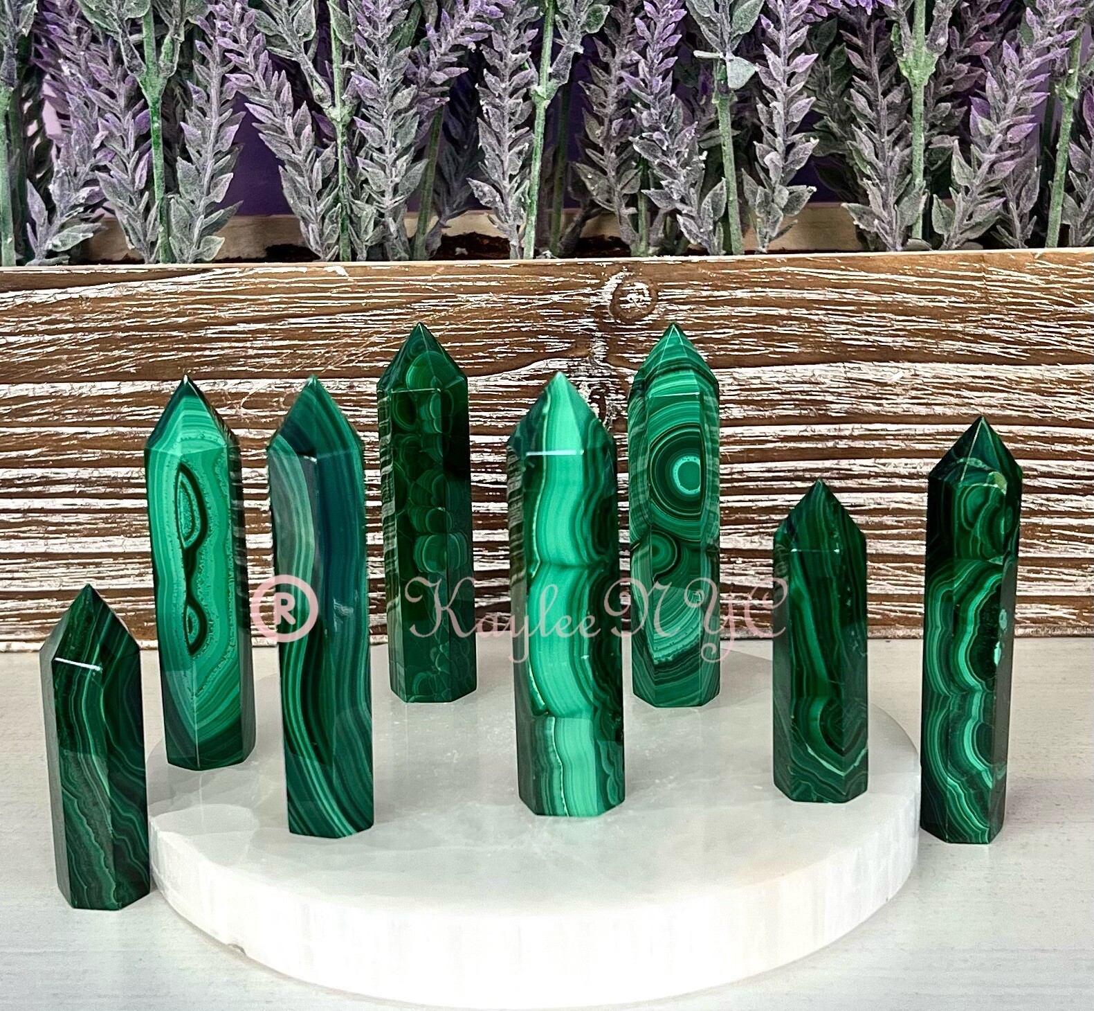 Wholesale Lot 1 Lb Natural Malachite Obelisk Tower Point Crystal