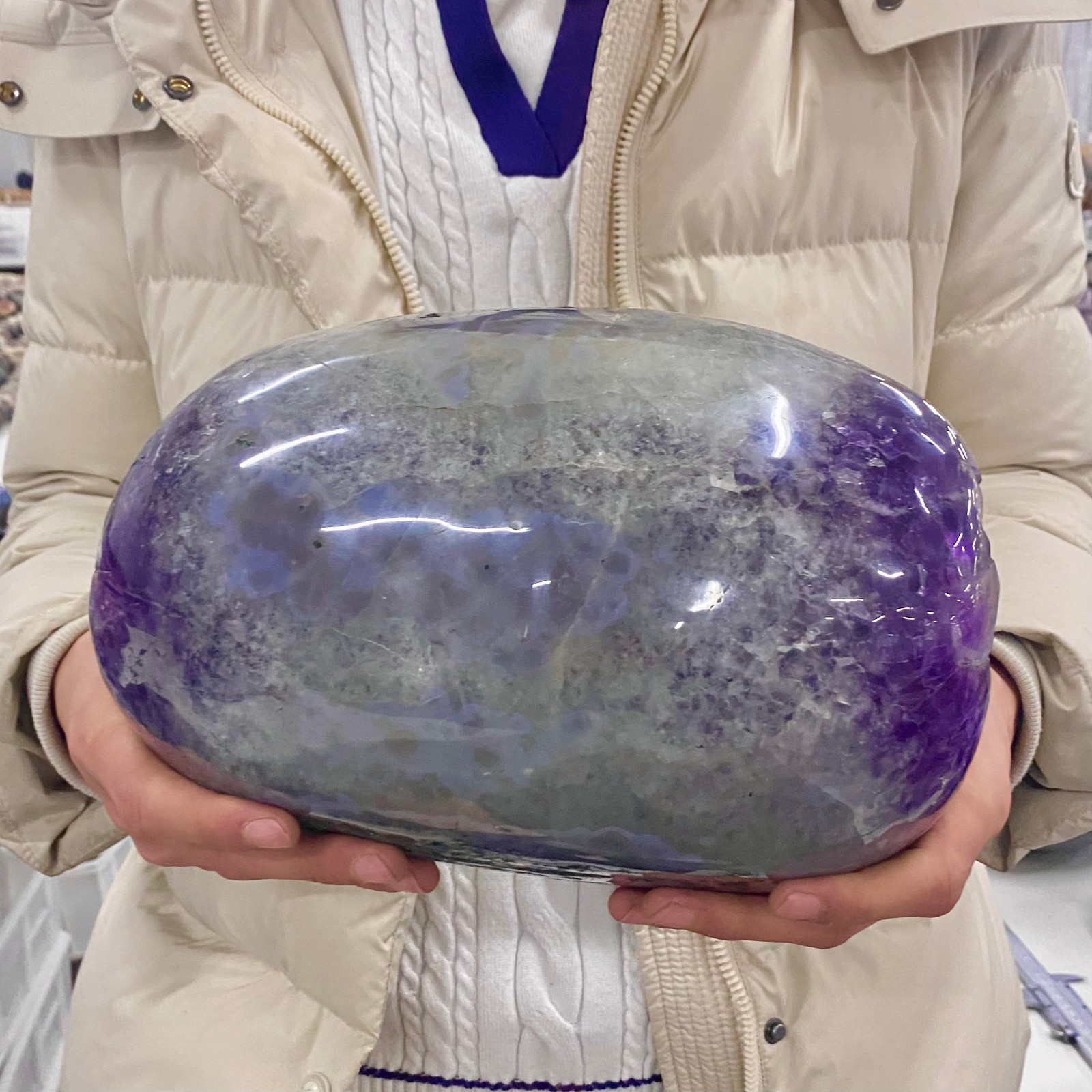 13.22LB Natural Amethyst geode quartz cluster crystal specimen energy healing