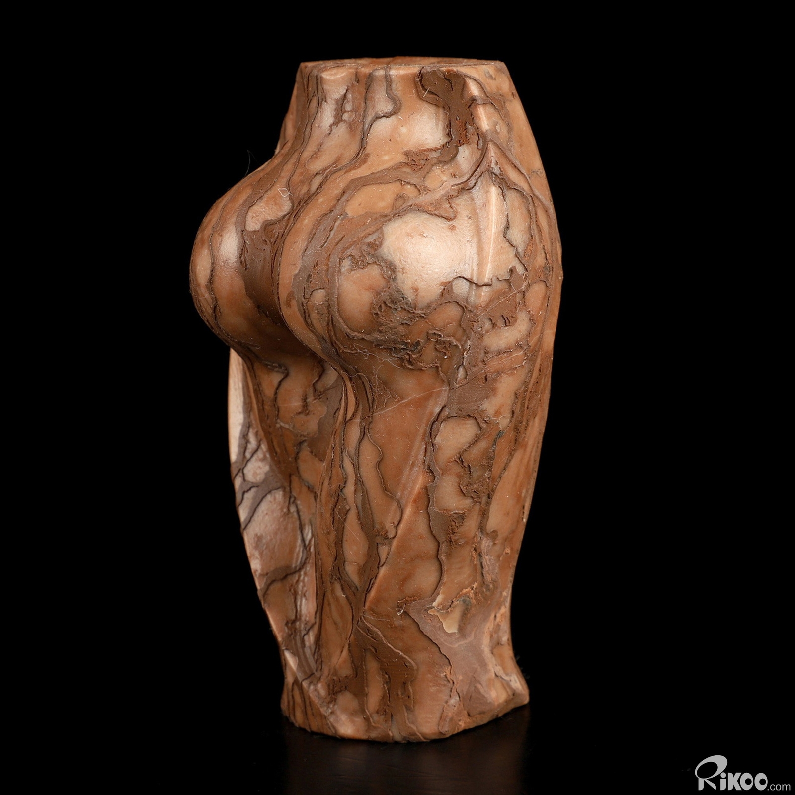 3.5″ 3D Art Jasper Hand Carved Crystal Vase Sculpture, Crystal Healing