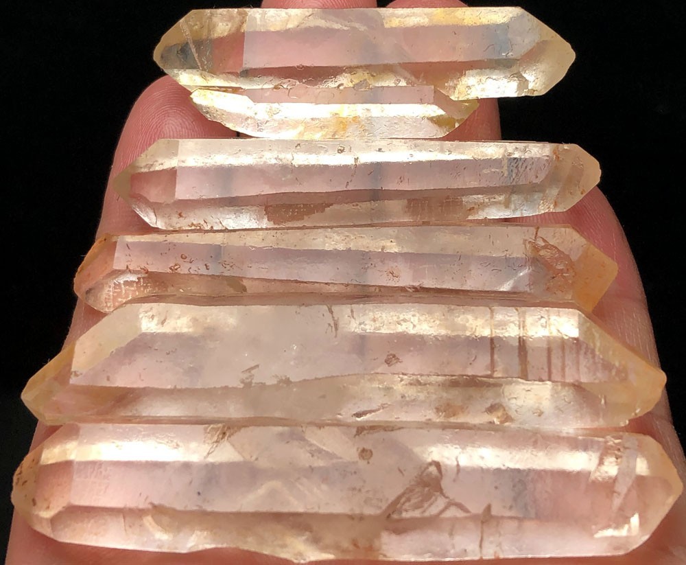 90g 5 Himalayan Natural singing Lemurian Quartz Lemurian Crystal Point DT t205