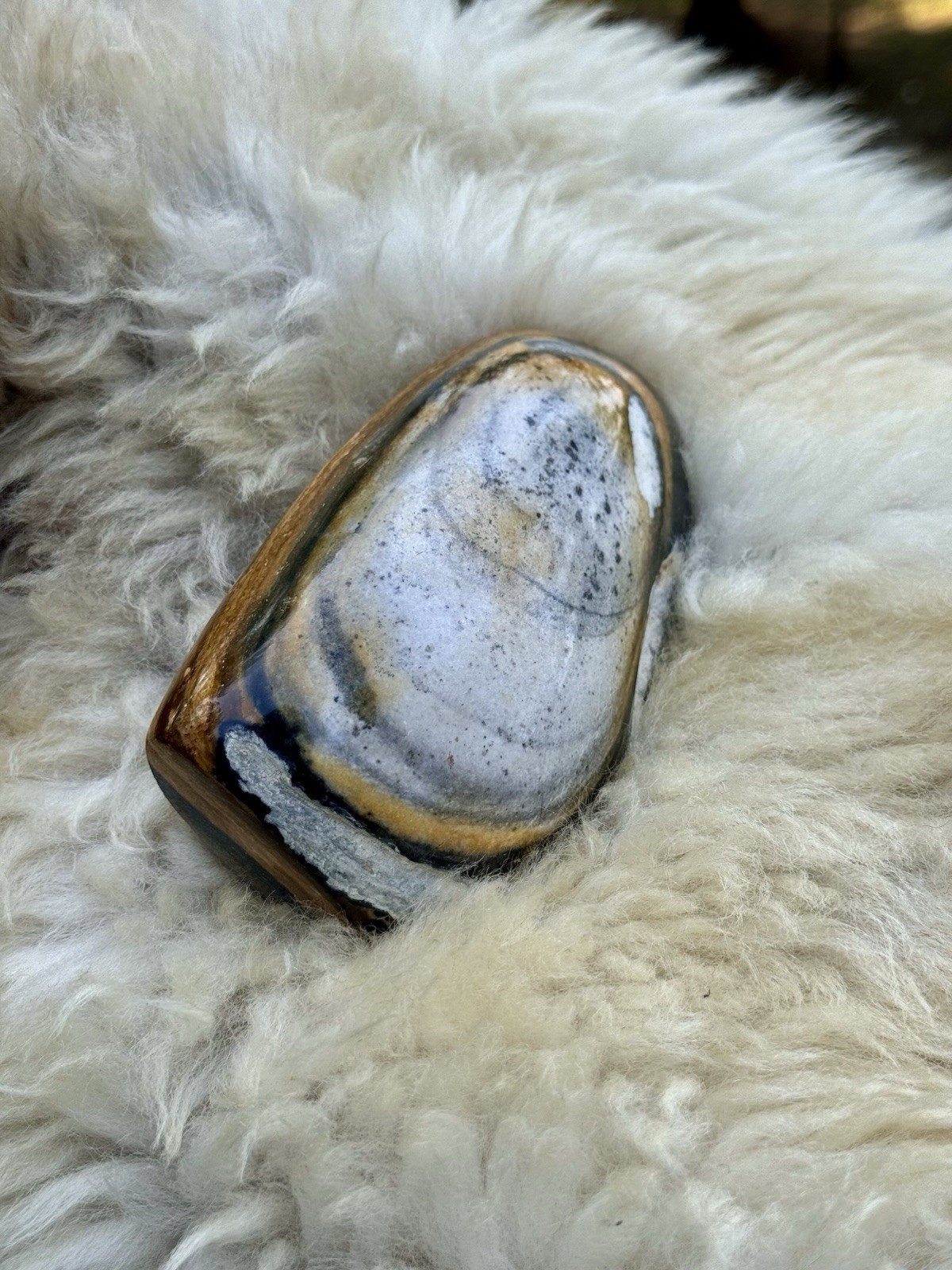 Large Polychrome Jasper Freeform 740g Polished Desert Jasper Display Stone