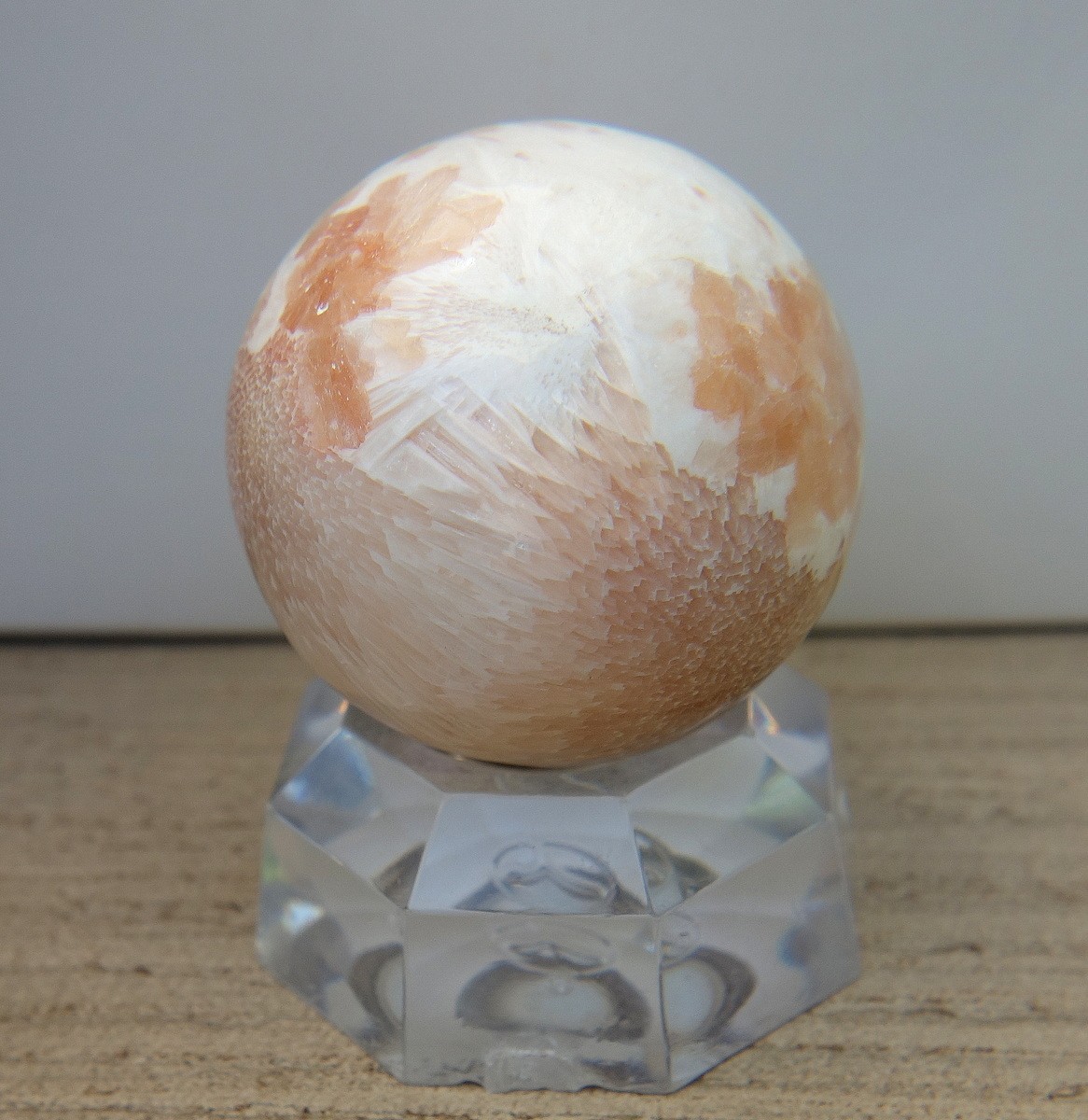 Pink Scolecite Sphere Crystal Ball Peace Harmony Sensitivity