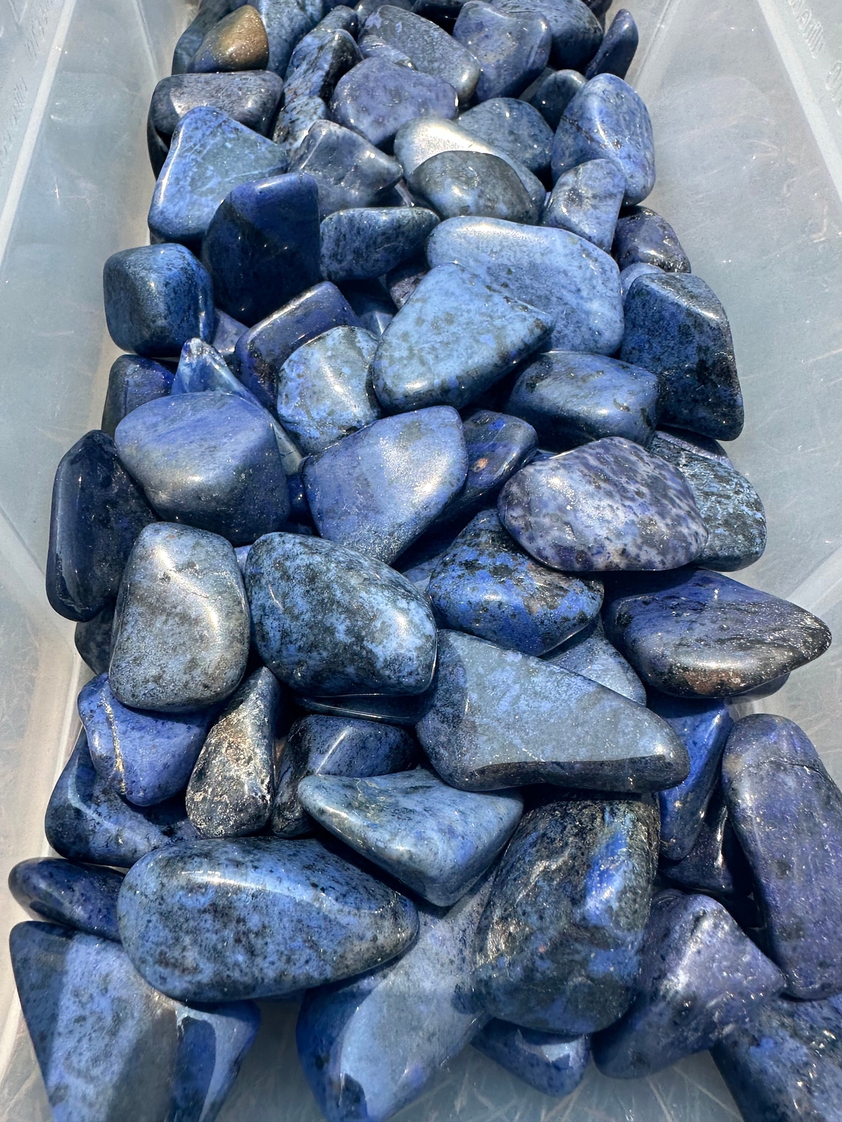 Dumortierite Tumbled Stone – Grade AA, Natural Dumortierite from Mozambique