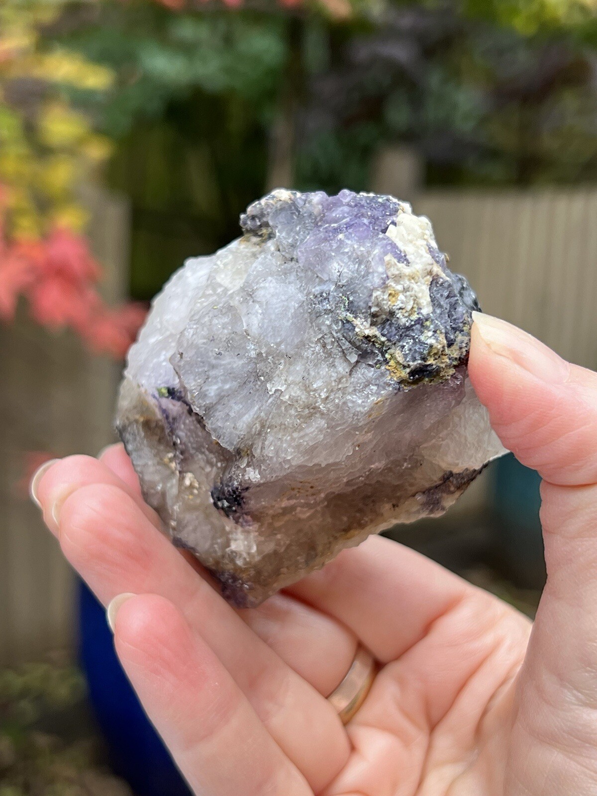 Blue John Fluorite Mineral Specimen United Kingdom 240g 17