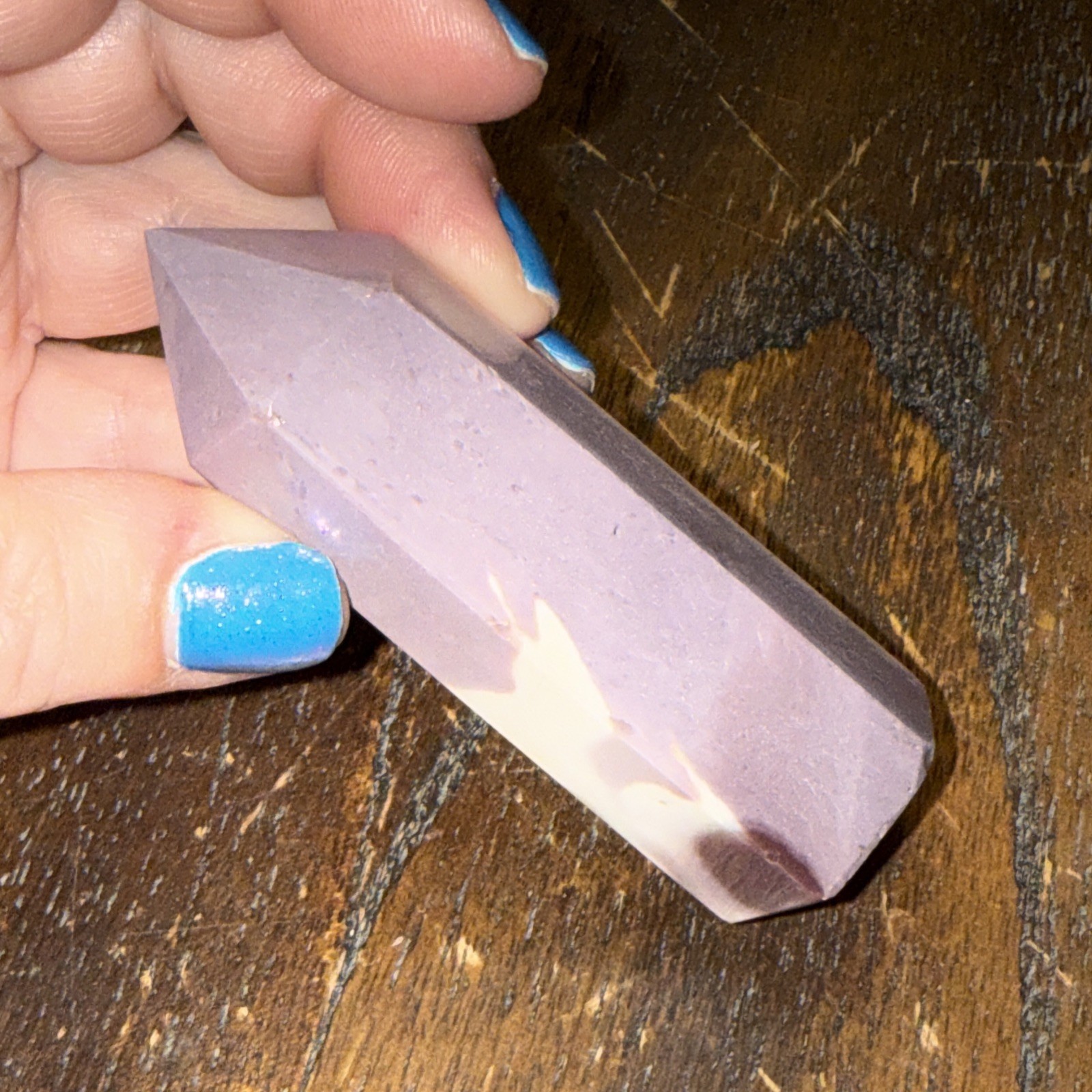 Mookaite Jasper Tower Point Crystal 3 1/10 inches tall, 77g