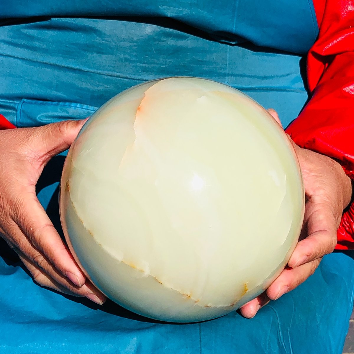 13.77LB Natural Afghanite sphere quartz crystal polished ball healing decor gift