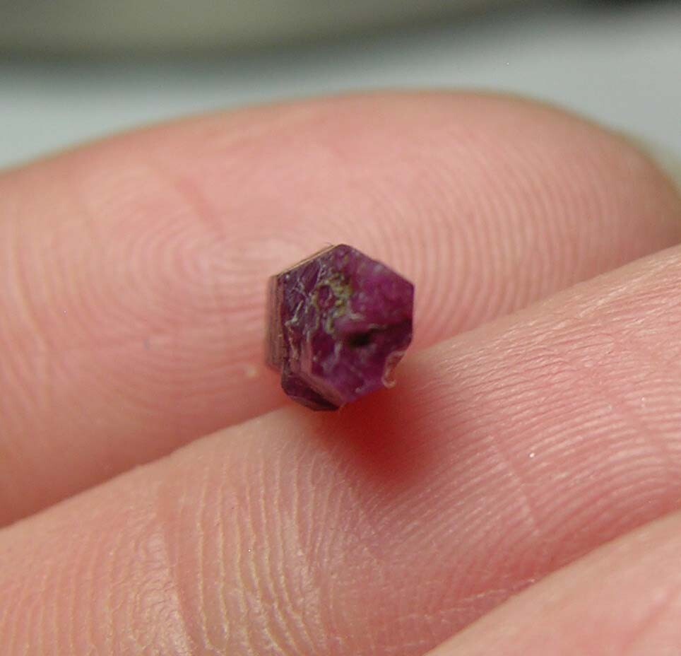 2.00ct Vietnam 100% Natural Red Ruby Dogtooth Crystal Specimen 0.40g 12mm