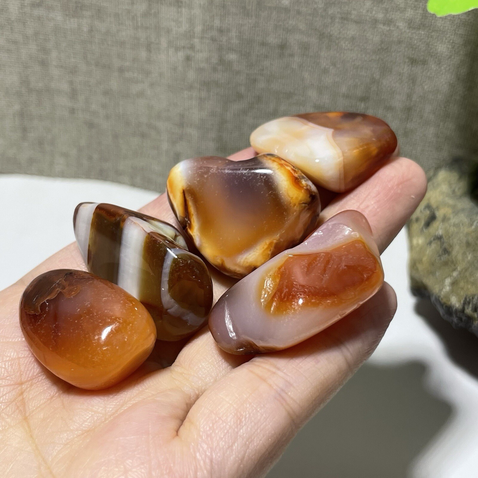 WOW!! 100% Natural Red Agate quartz crystal Chunk Specimen Healing 65g h7712