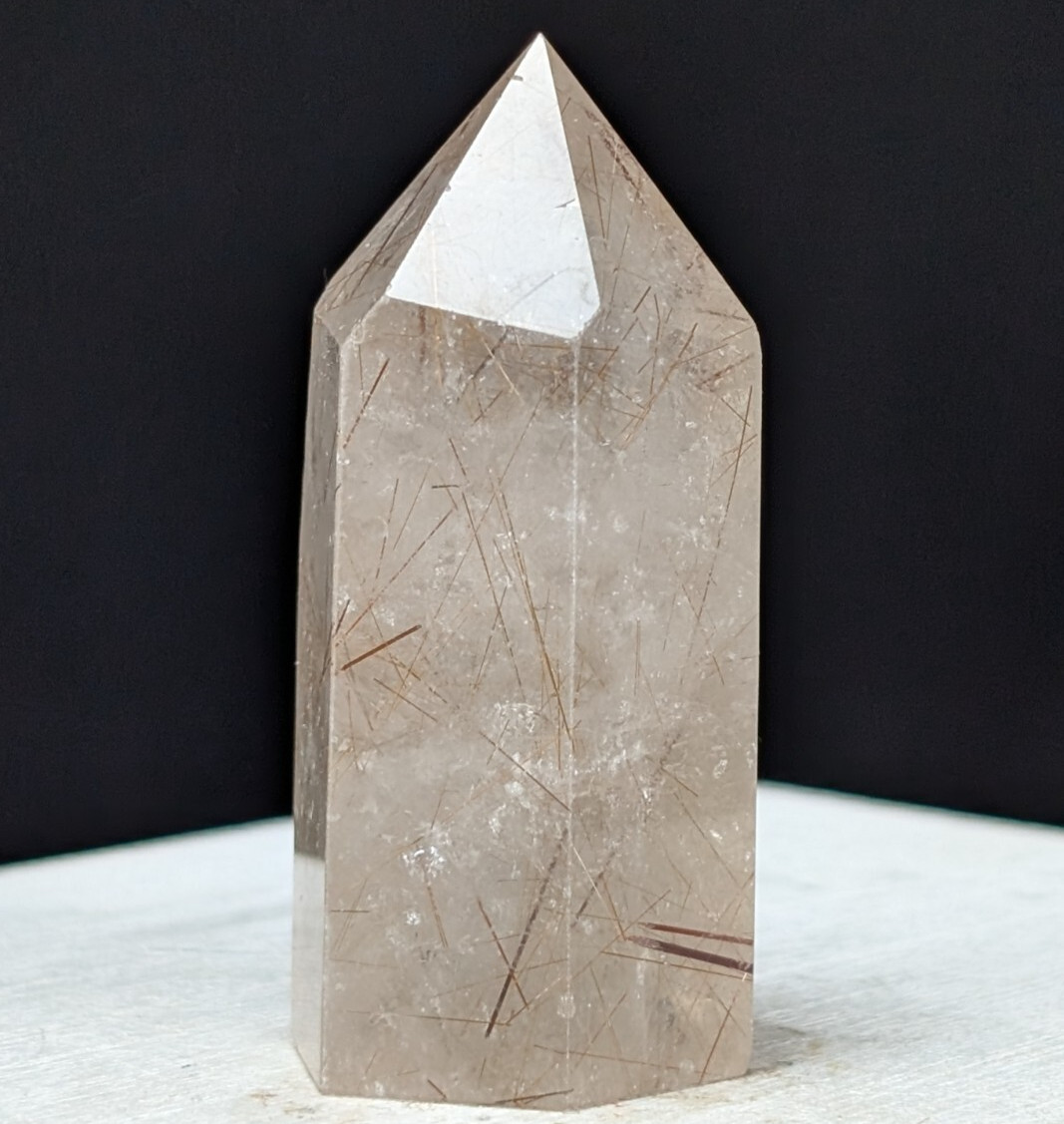 Golden Rutile Tower Rutilated Point Crystal Gemstone Quartz Chakra