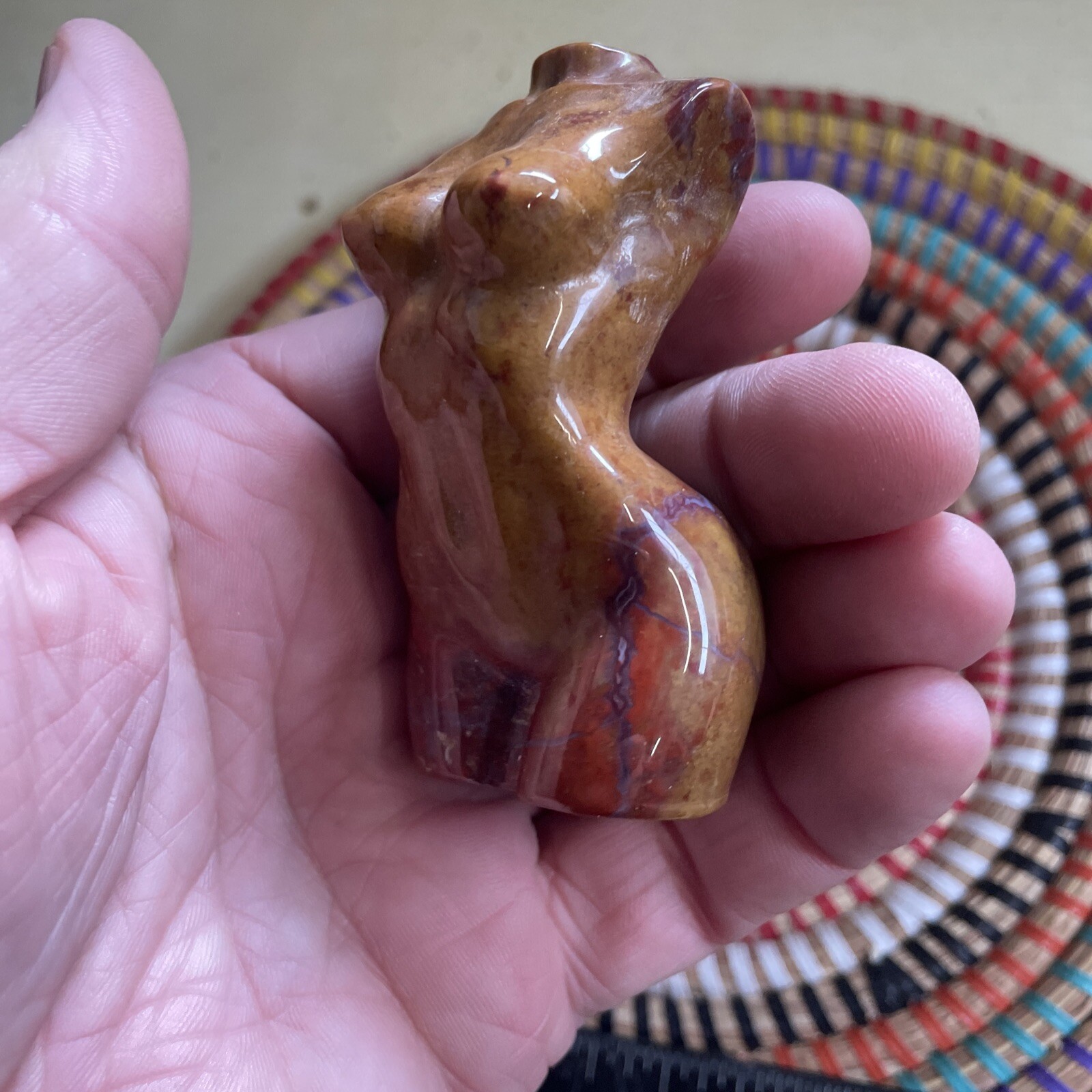 Ocean Jasper Lady Body Crystal Carving – Women Body Goddess Approx 8cm #6