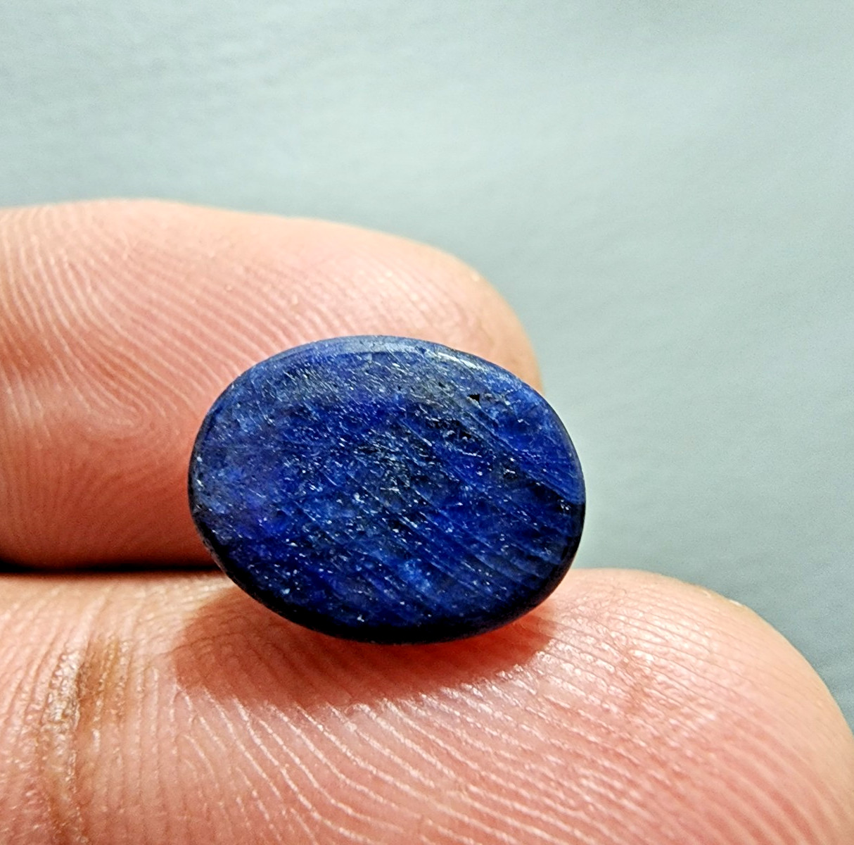 9.78ct AAA+ Madagascar Blue Sapphire Oval Cabochon Loose Gemstone Jewelry Ring