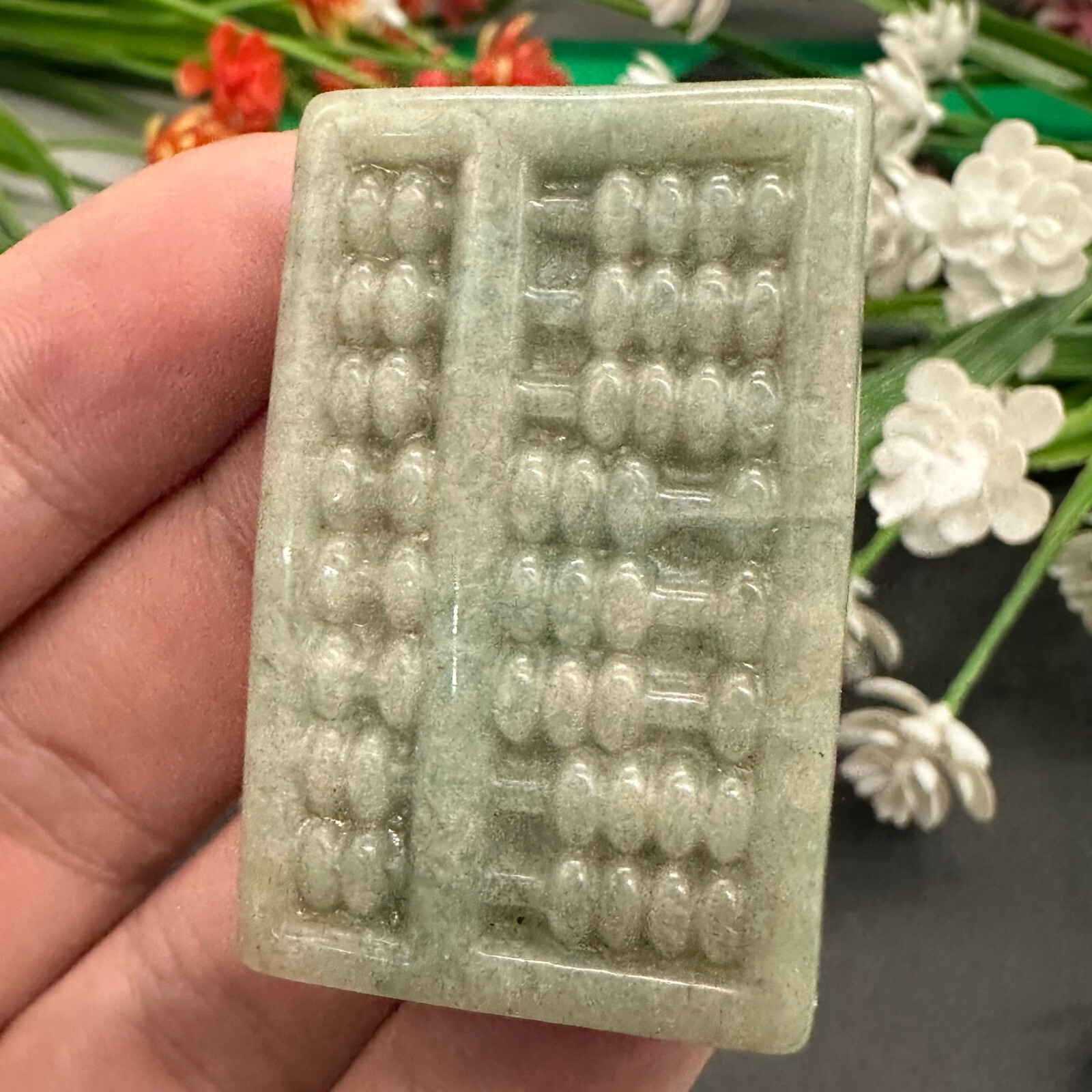 Natural Amazonite Carved Abacus Quartz Specimen Skull Crystal Reiki Healing 1pc