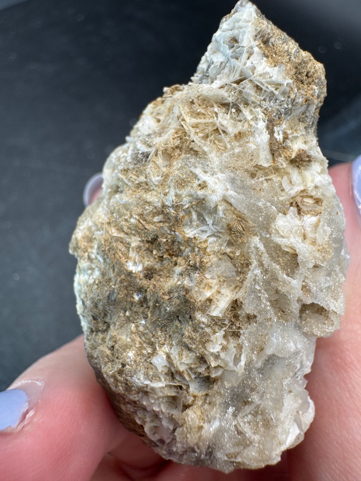 6486 Druzy Petal Calcite on Double Terminated Candle Quartz Inner Mongolia 62g