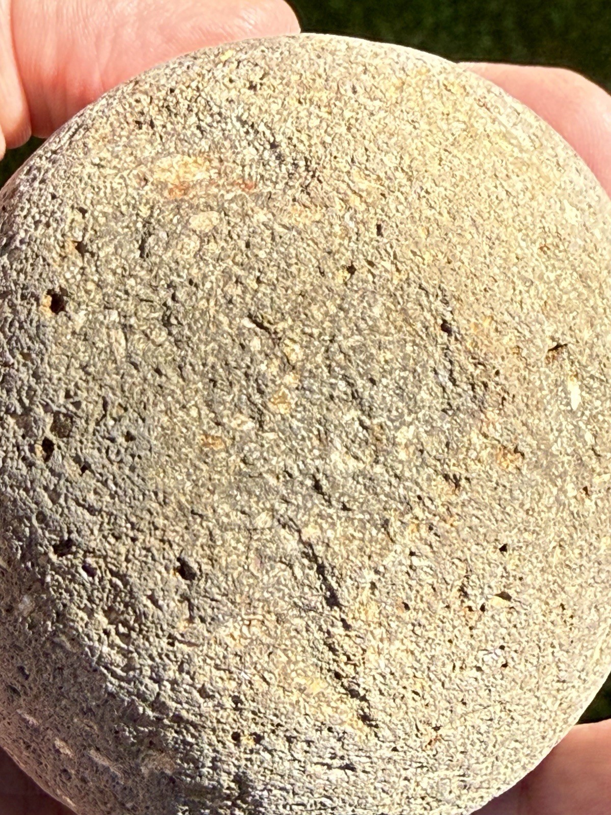 NATURAL SPHERICAL RHYOLITE OR SANDSTONE? CONGLOMERATE ROUND SPHERE STONE ROCK CA