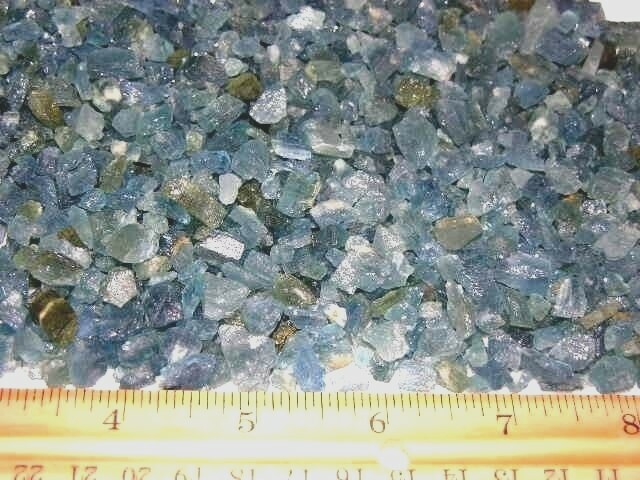 Aquamarine deep blue crystal mine rough mixed grade Zambia 3-12mm 1/2 ounce