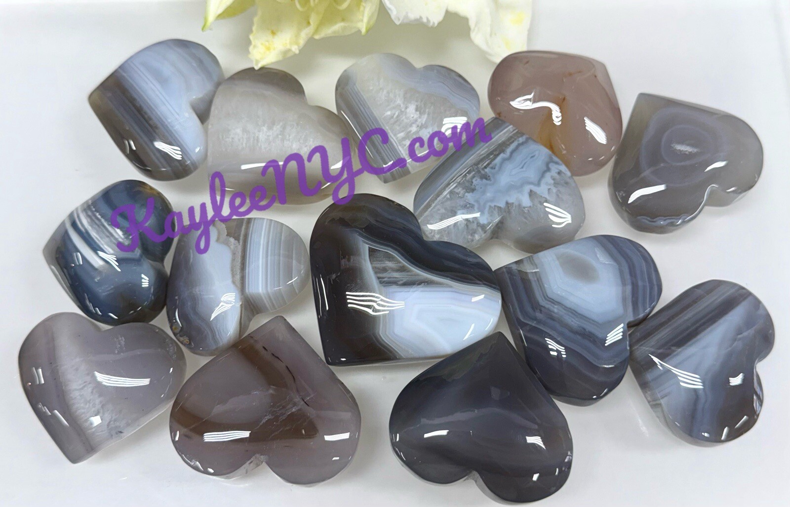 Wholesale Lot 2 Lbs Natural Botswana Agate Crystal Heart Healing