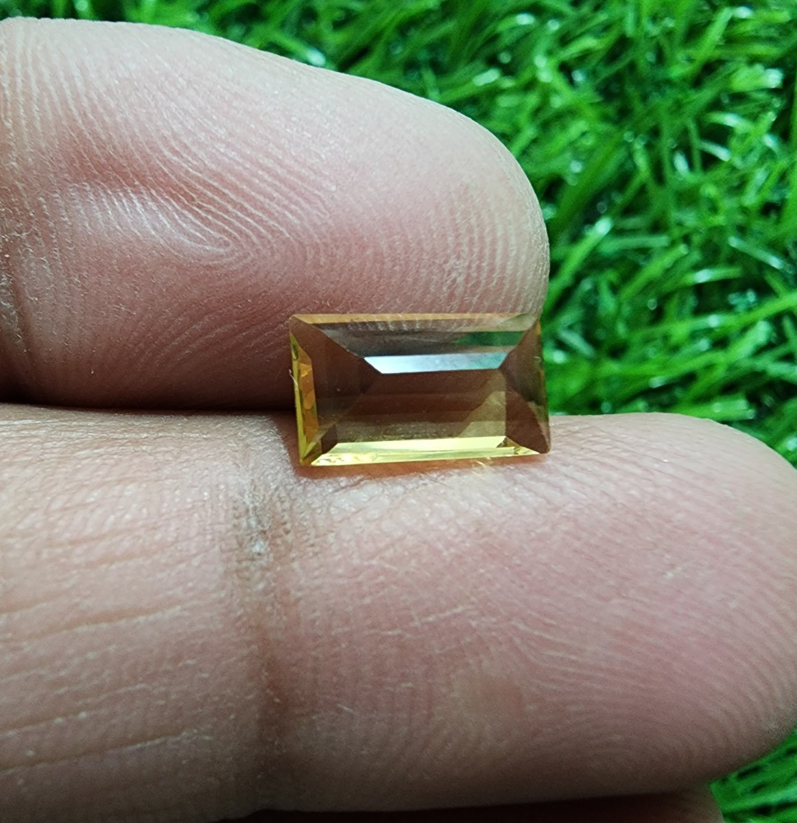 Superb Golden Citrine Topaz Loose Rectangle Cut Gem 1.90Ct Natural Faceted Stone