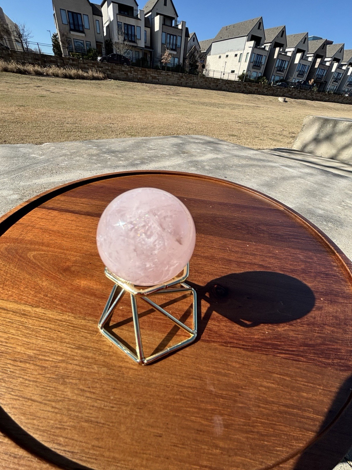 Rose Quartz Sphere 41mm (96g) Soft Pink Healing Stone Crystal Sphere
