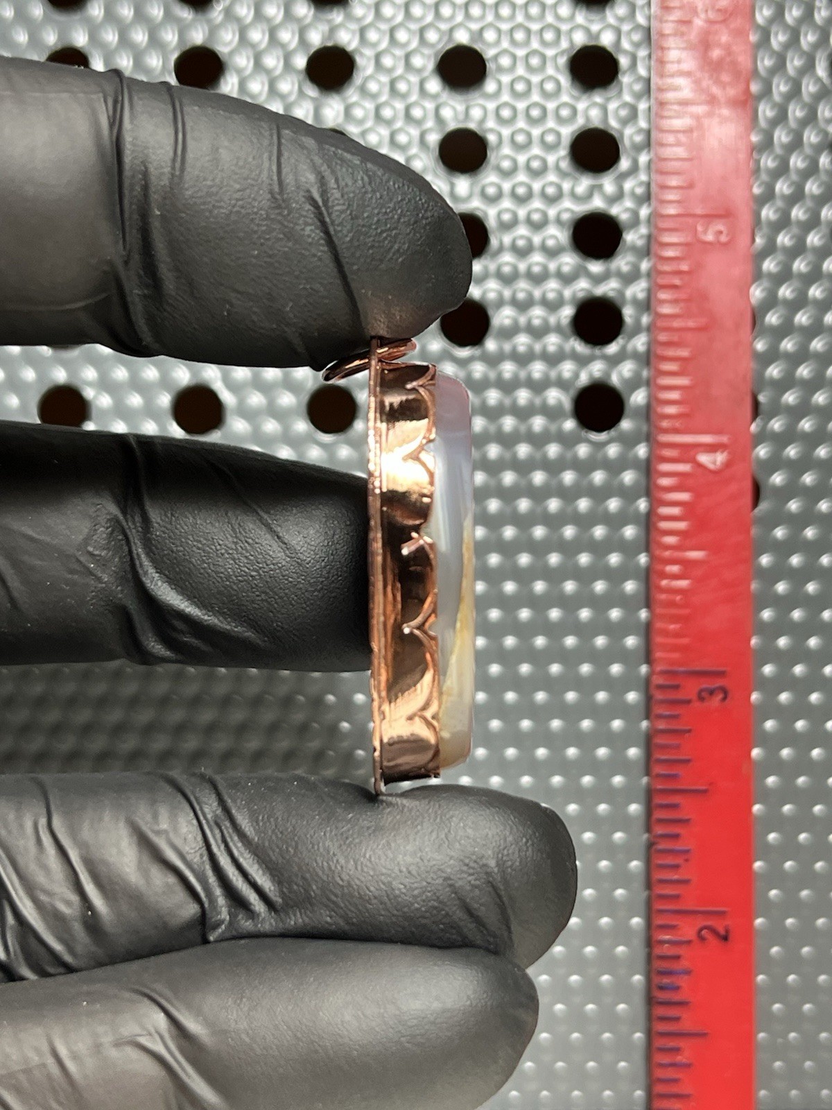 Pink Mozambique Agate Beautifully Set In Copper. Pendant Number 157￼