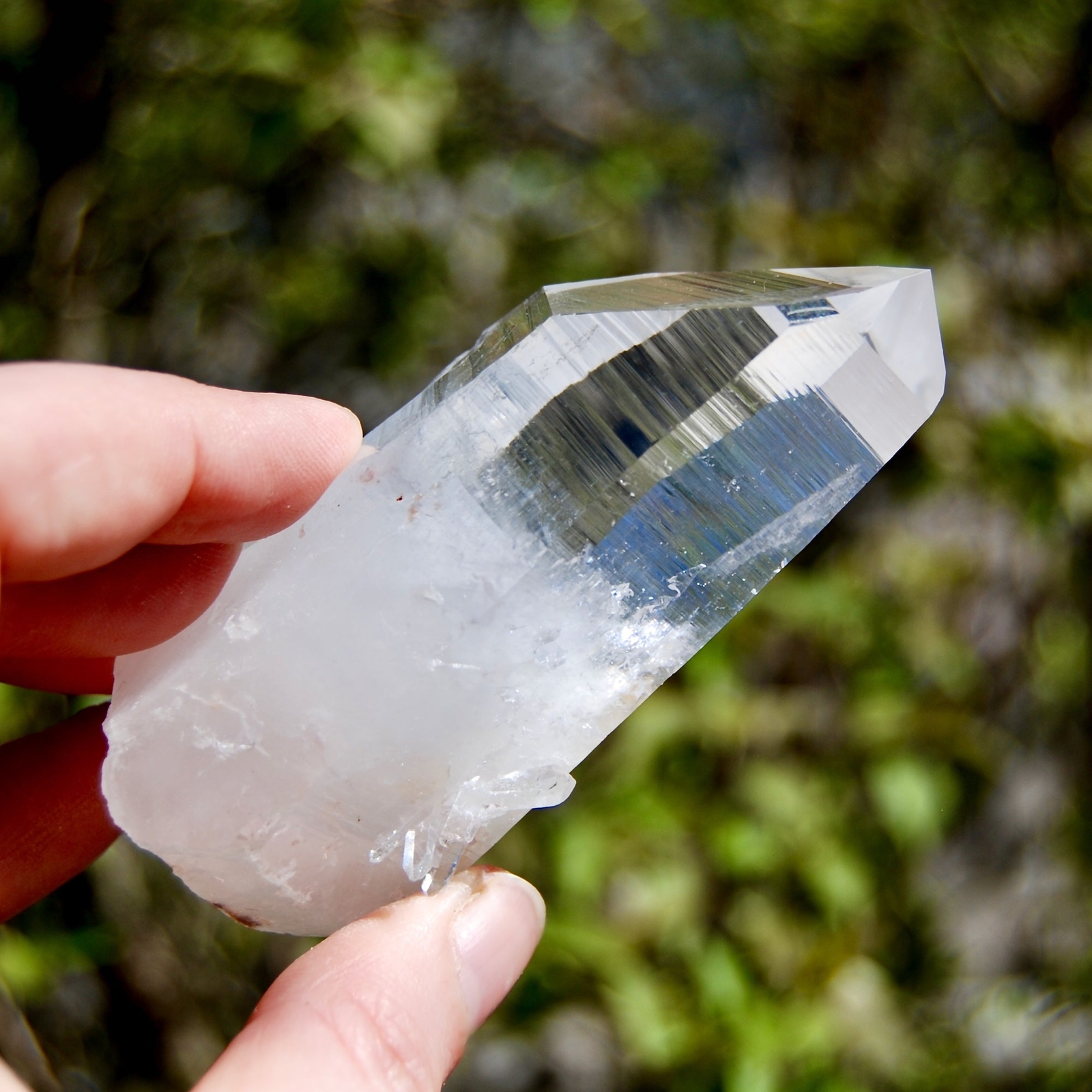 3.5in 143g Yin Yang Lightning Strike Blades of Light Lemurian Crystal, Colombia