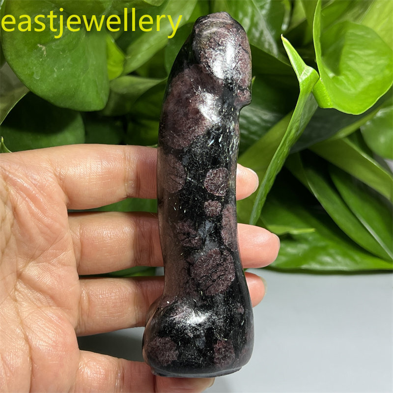 4.4″ Natural garnet Male Penis skull quartz crystal skull Figurines healing 1pc