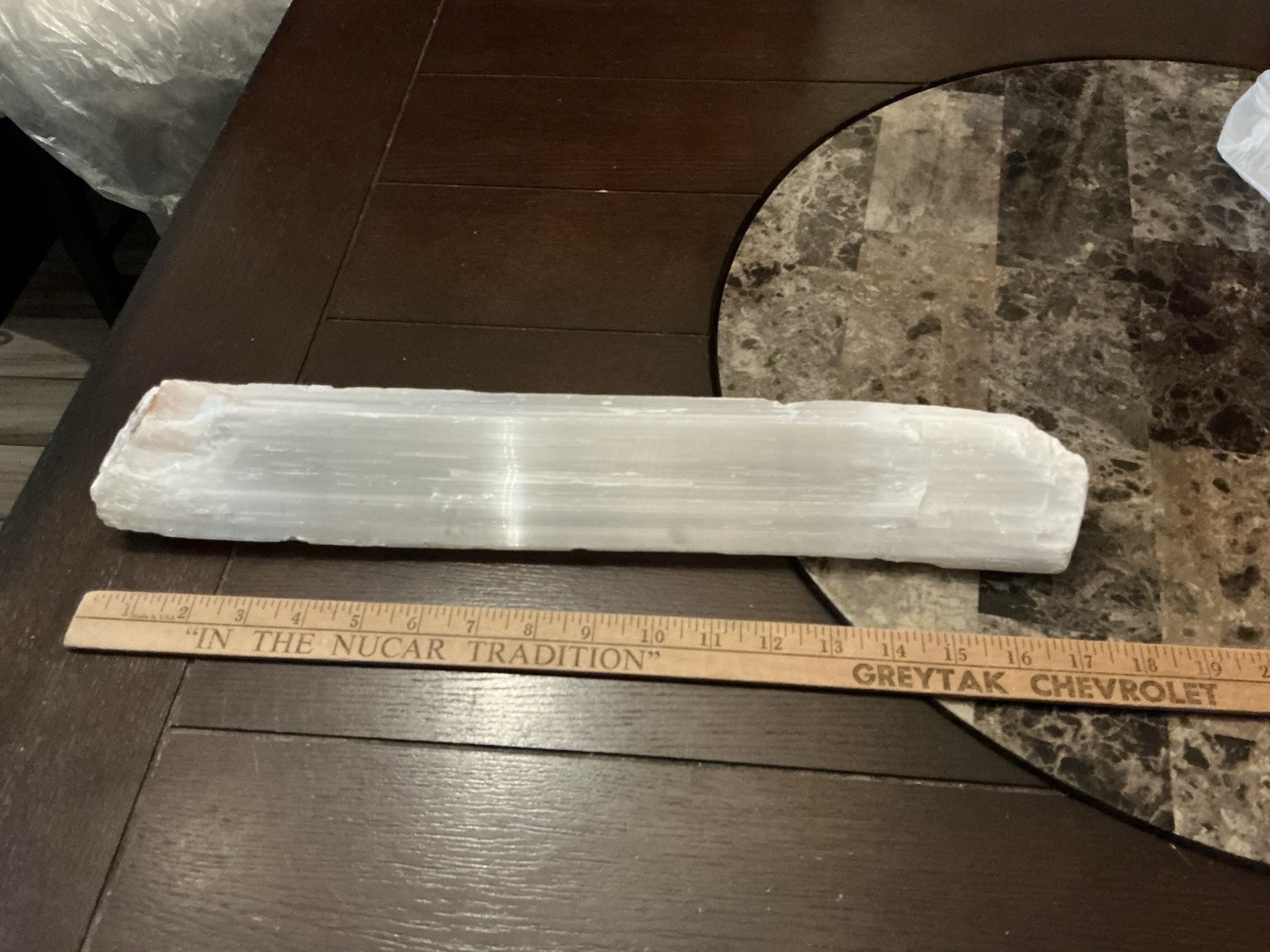 5 Lbs 6 Oz. Natural white selenite gypsum crystal raw stone specimen, 17” Long
