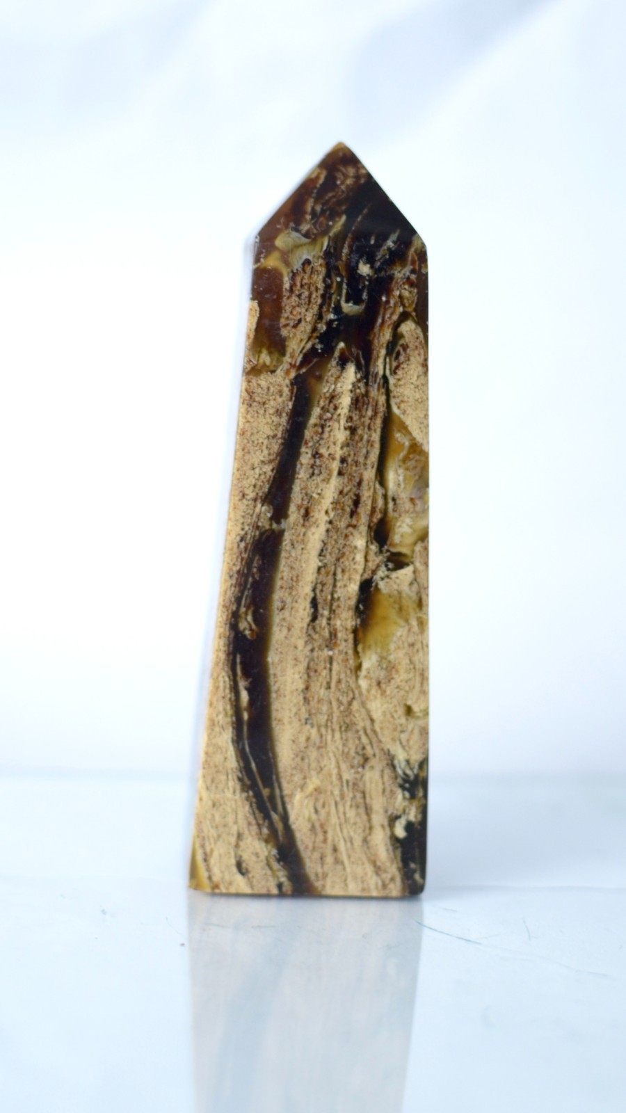 Sumatran Blue Amber Tower | Rare UV Reactive Polished Amber INDONESIA BA200