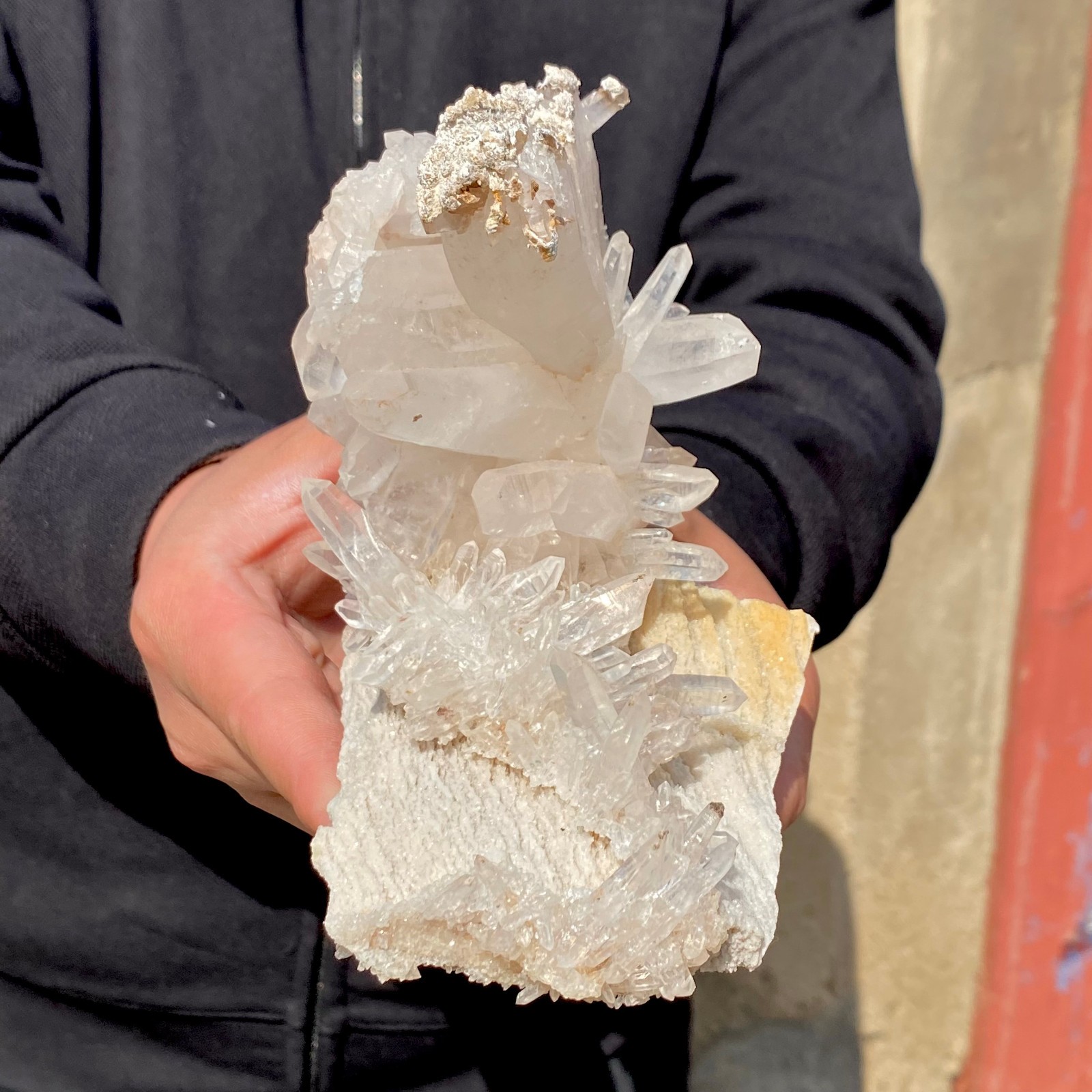 1.92LB Large Natural Clear White Crystal Quartz Cluster Energy Healing Specimen