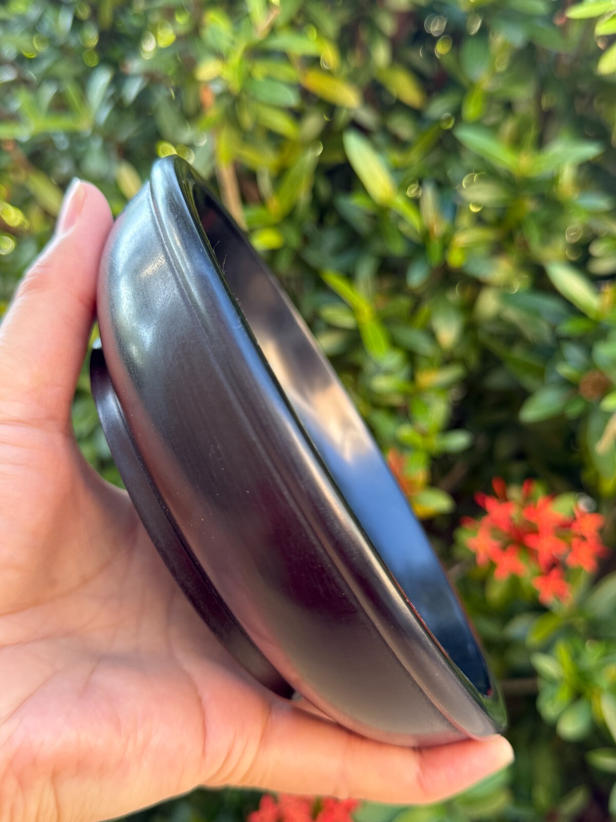 Large Black Soapstone Scrying Bowl – 6″ Smudge Bowl & Incense Burner