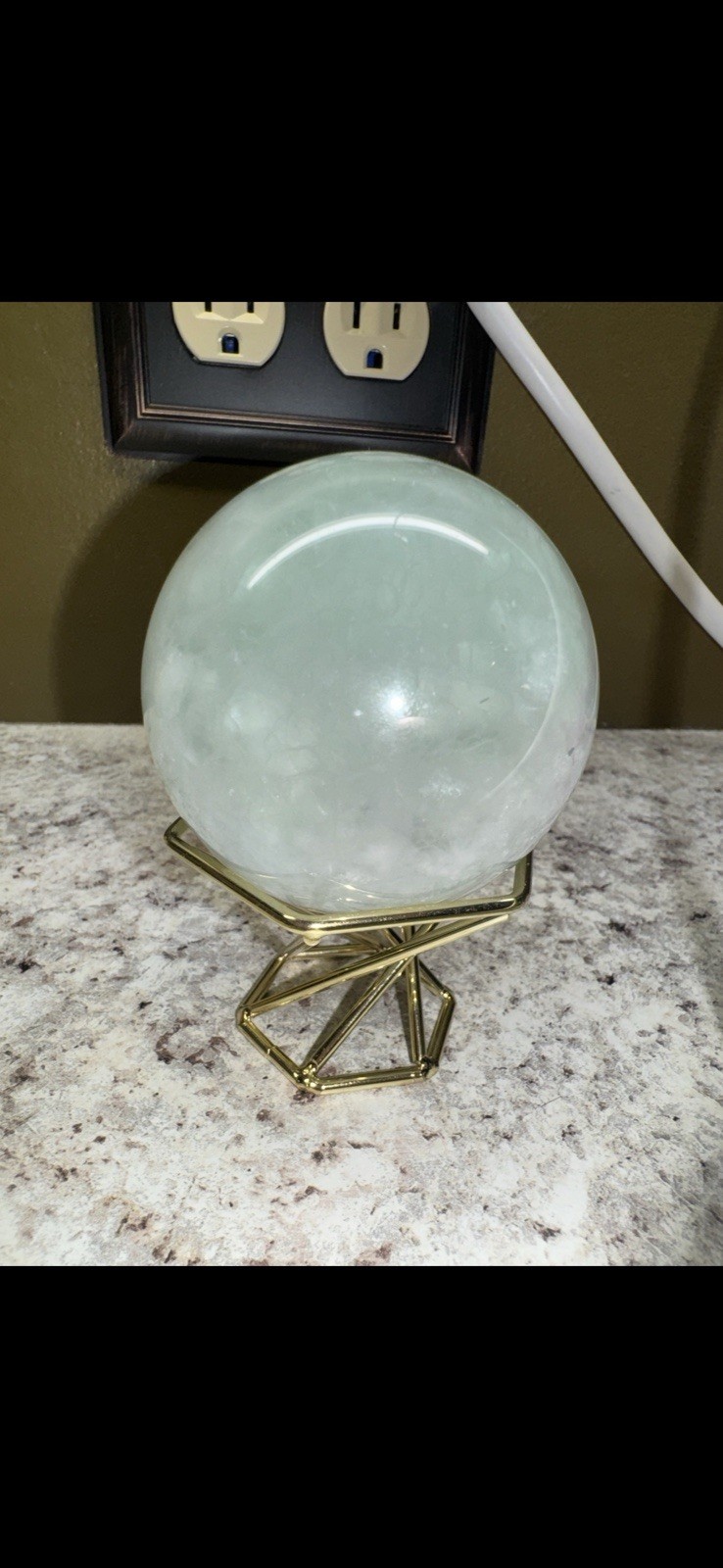 Large Green Fluorite Sphere – 15.3 Oz