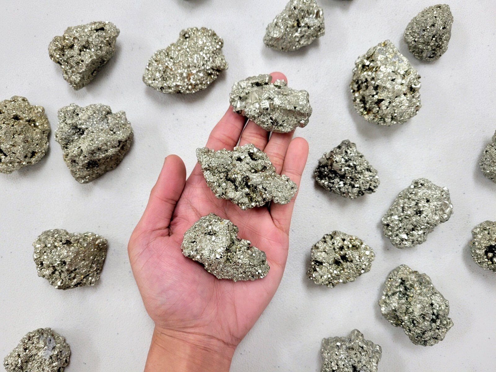 Pyrite Crystal Chunks – 2″ to 3″ – Pyrite Stone AKA Fool’s Gold from Peru