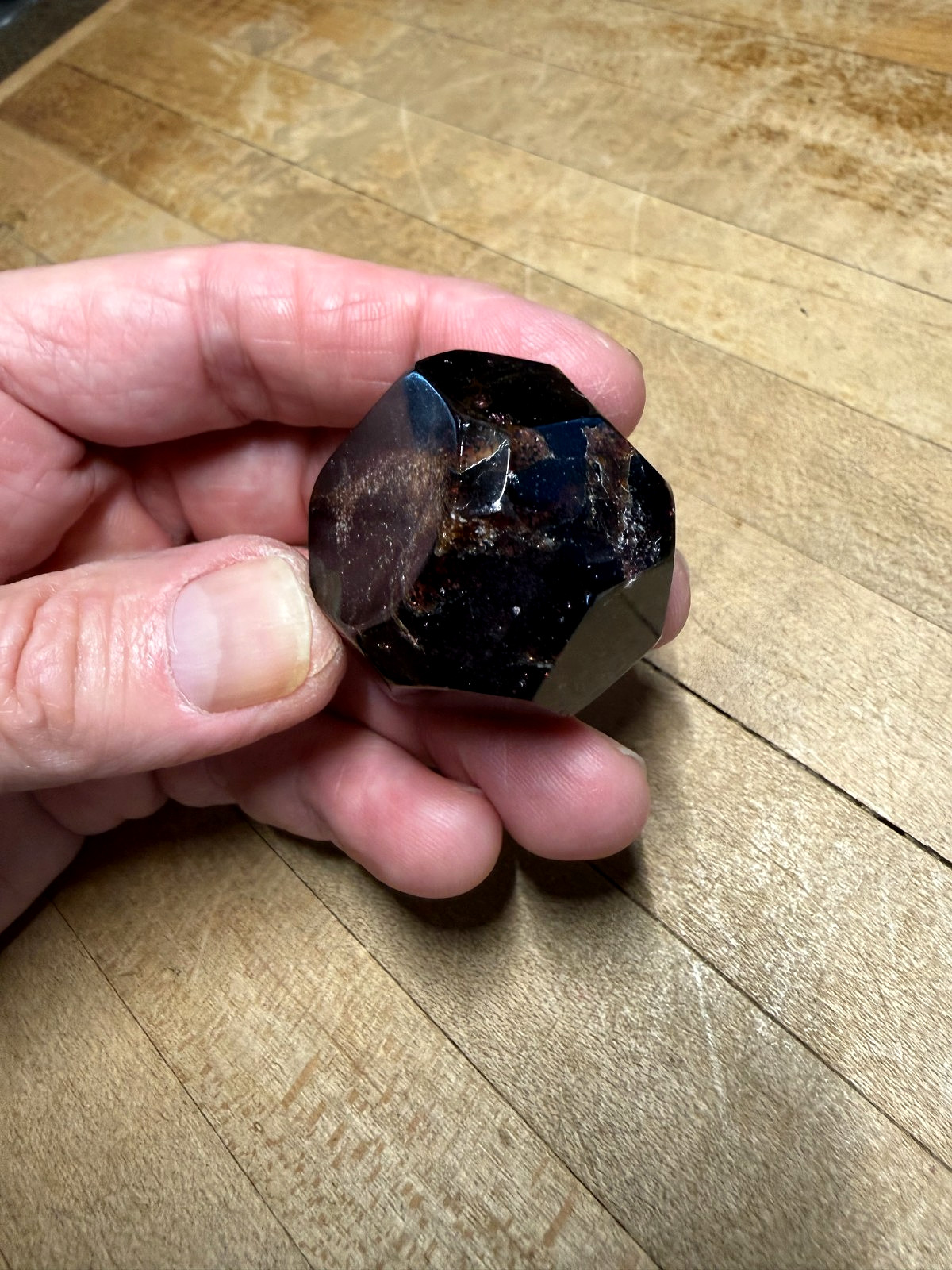 Red Garnet Crystal Gemstone Trapezohedron Carved Shaped Specimen 008