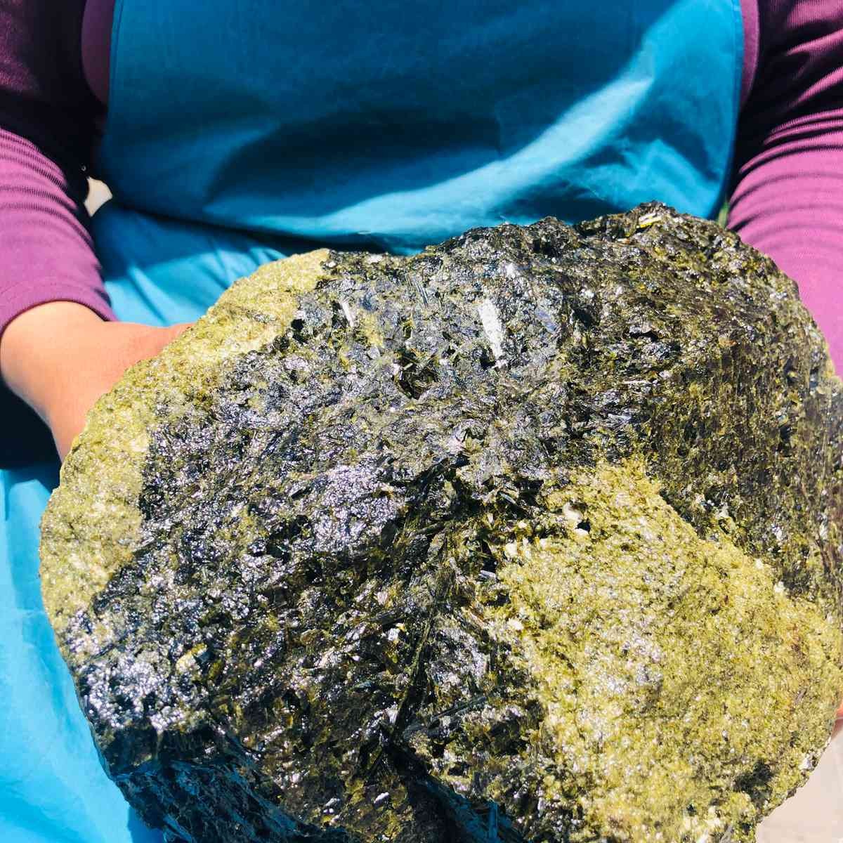 33.06LB Natural green tourmaline mineral quartz crystal specimen specimen REIKI